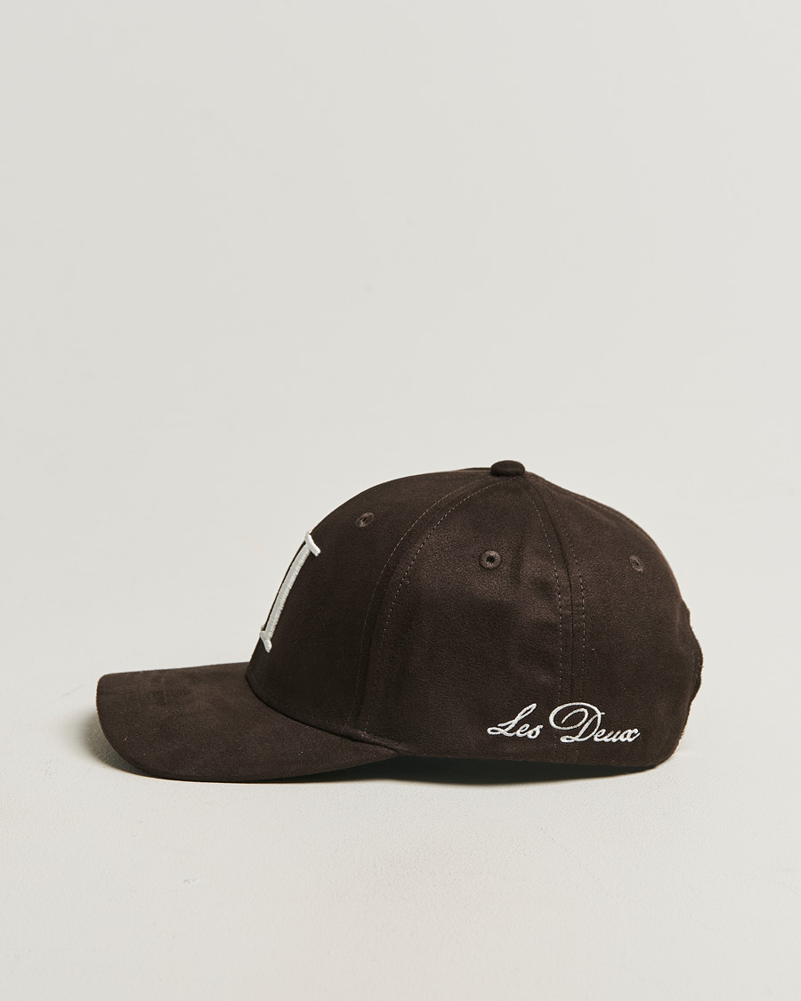 Herren | Hüte & Mützen | LES DEUX | Encore Suede Baseball Cap Coffee Brown