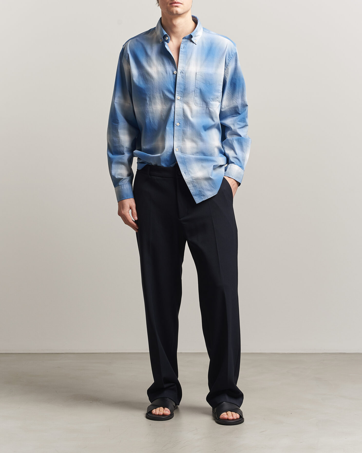 Herren | Hemden | LES DEUX | Kent Shadowcheck Shirt Palace Blue