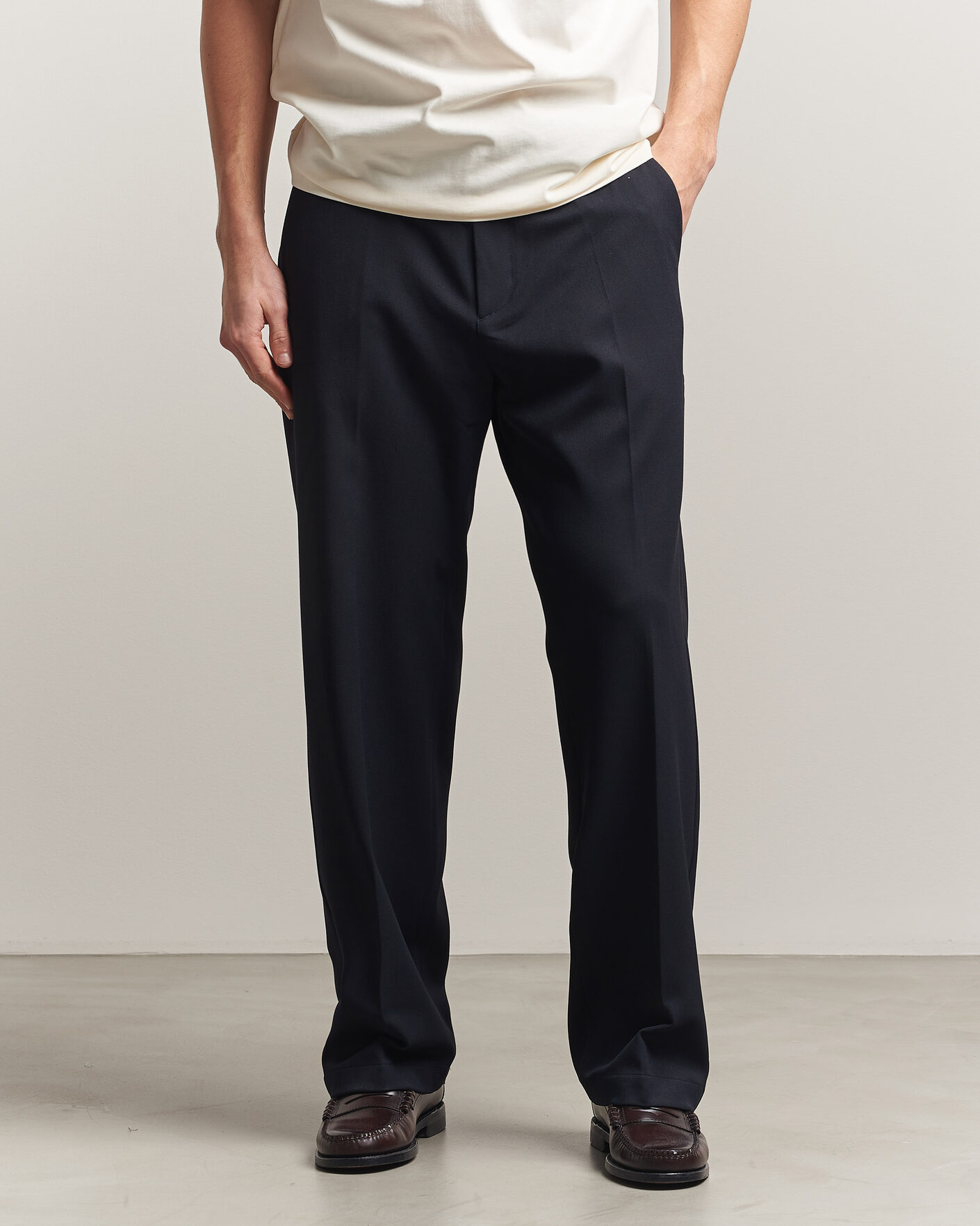 Herren | Hosen | LES DEUX | Como Solid Slack Pants Dark Navy
