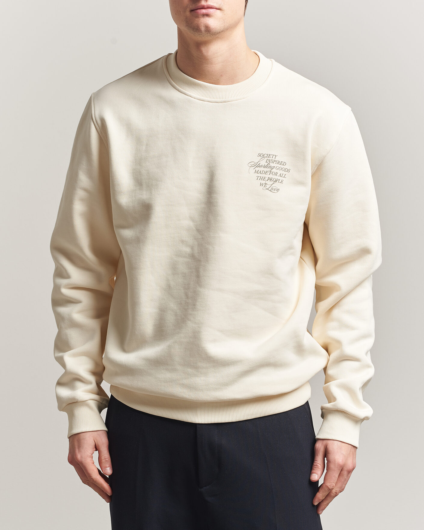 Herren | Pullover | LES DEUX | Ben Faience Sweatshirt Eggnog White