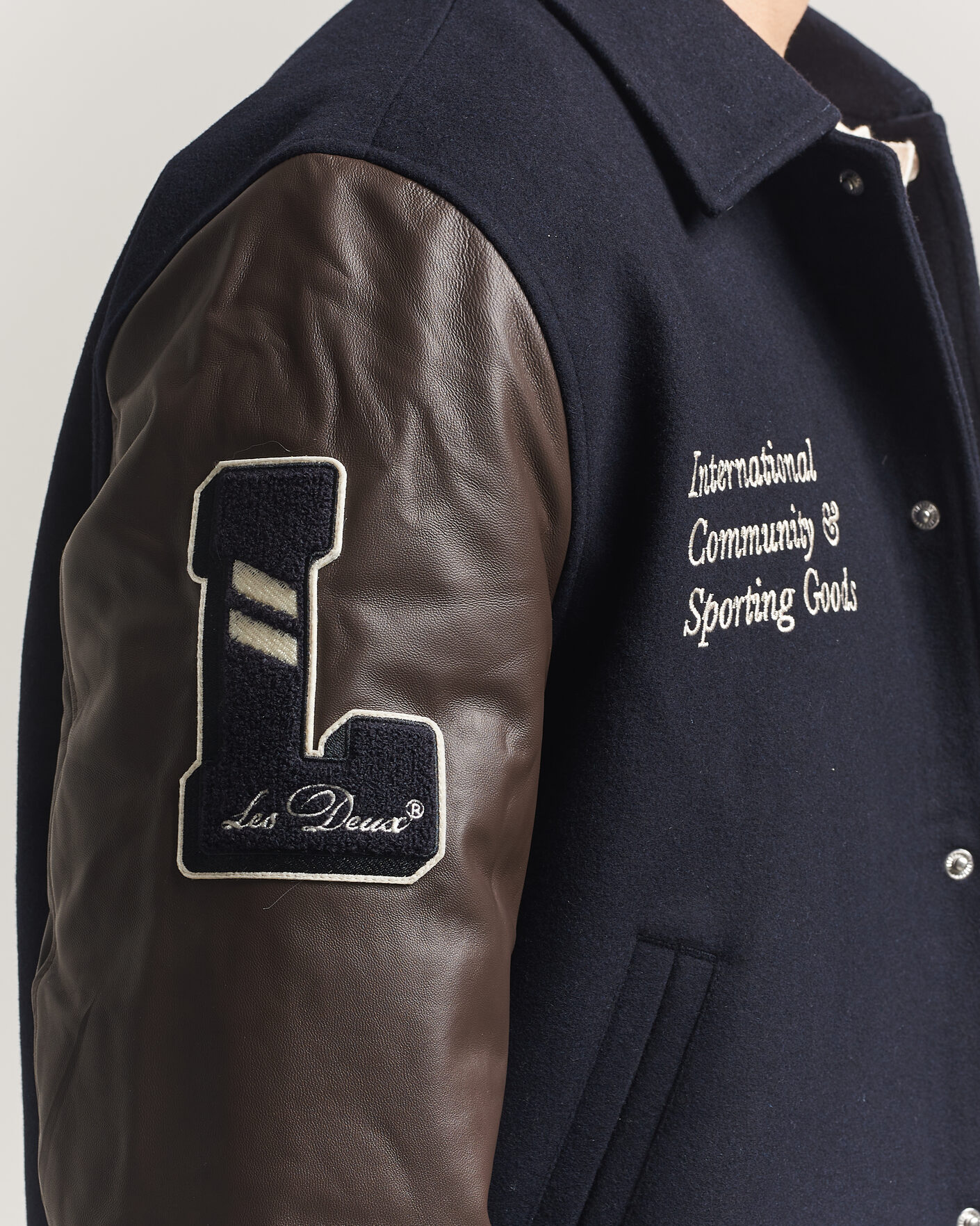 Herren | Jacken | LES DEUX | Basket Varsity Wool Jacket Dark Navy