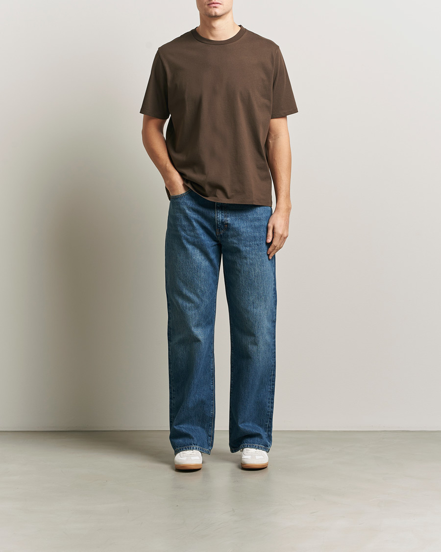 Herren | T-Shirts | Jeanerica | Delon Crew Neck T-Shirt Brown