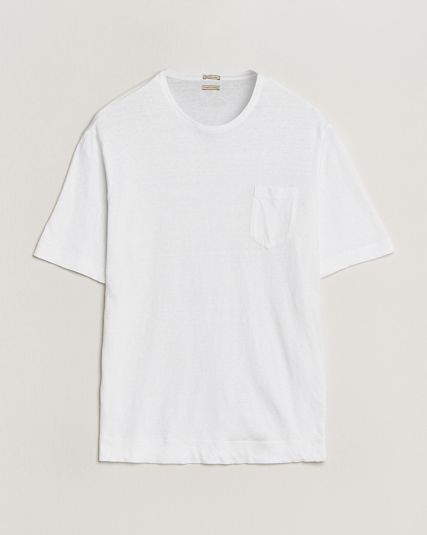 Herren | T-Shirts | Massimo Alba | Panarea Cotton/Linen T-Shirt White