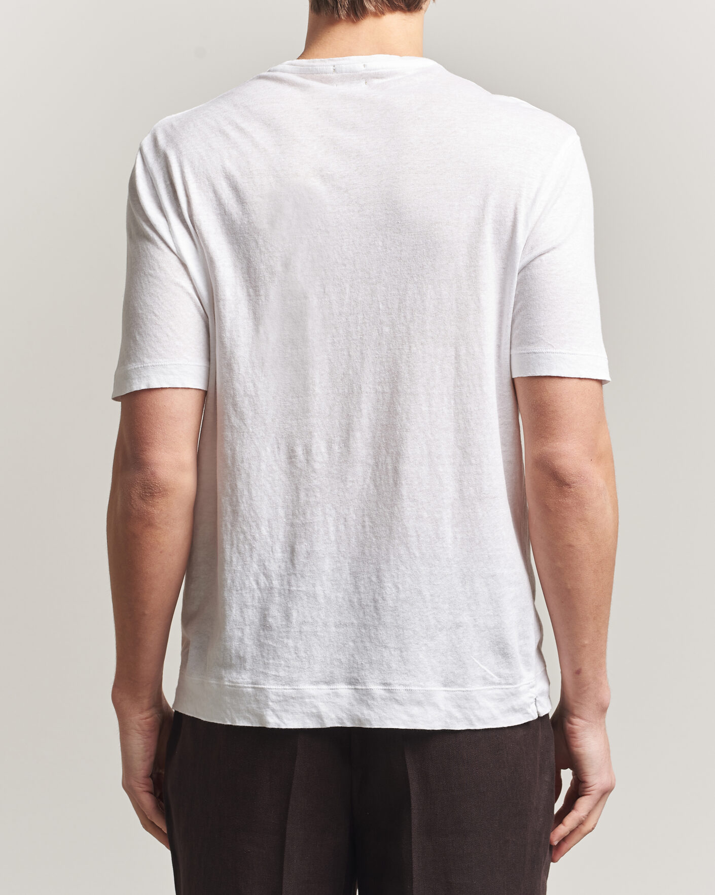 Herren | T-Shirts | Massimo Alba | Panarea Cotton/Linen T-Shirt White