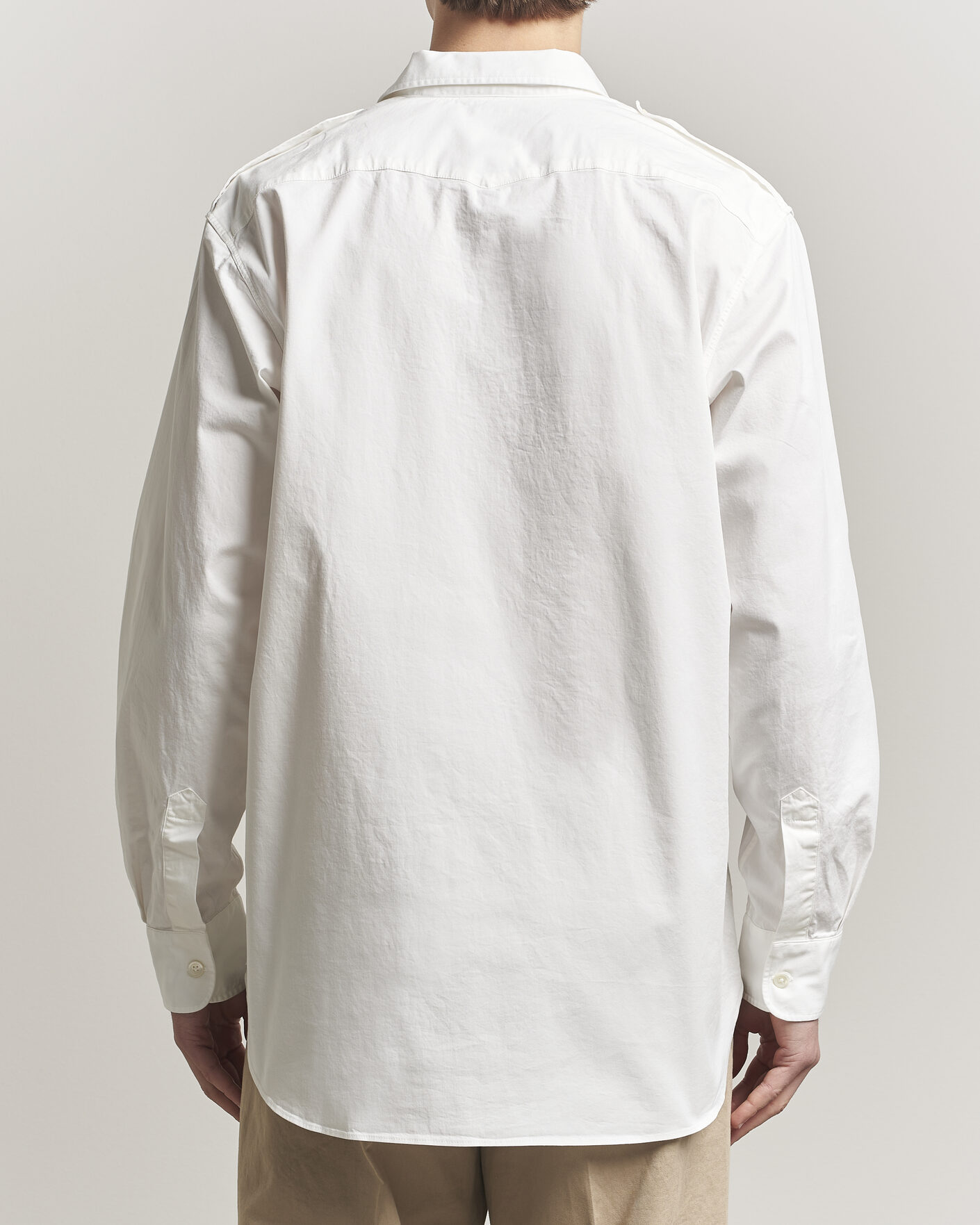 Herren | Hemden | Massimo Alba | Army Double Pocket Shirt White
