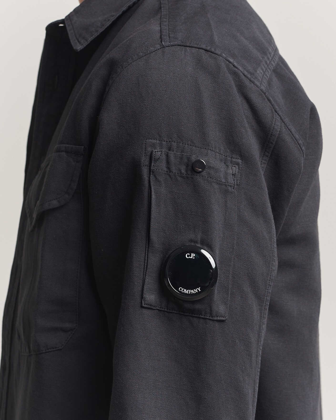 Herren | Hemden | C.P. Company | Cotton/Linen Pocket Shirt Black