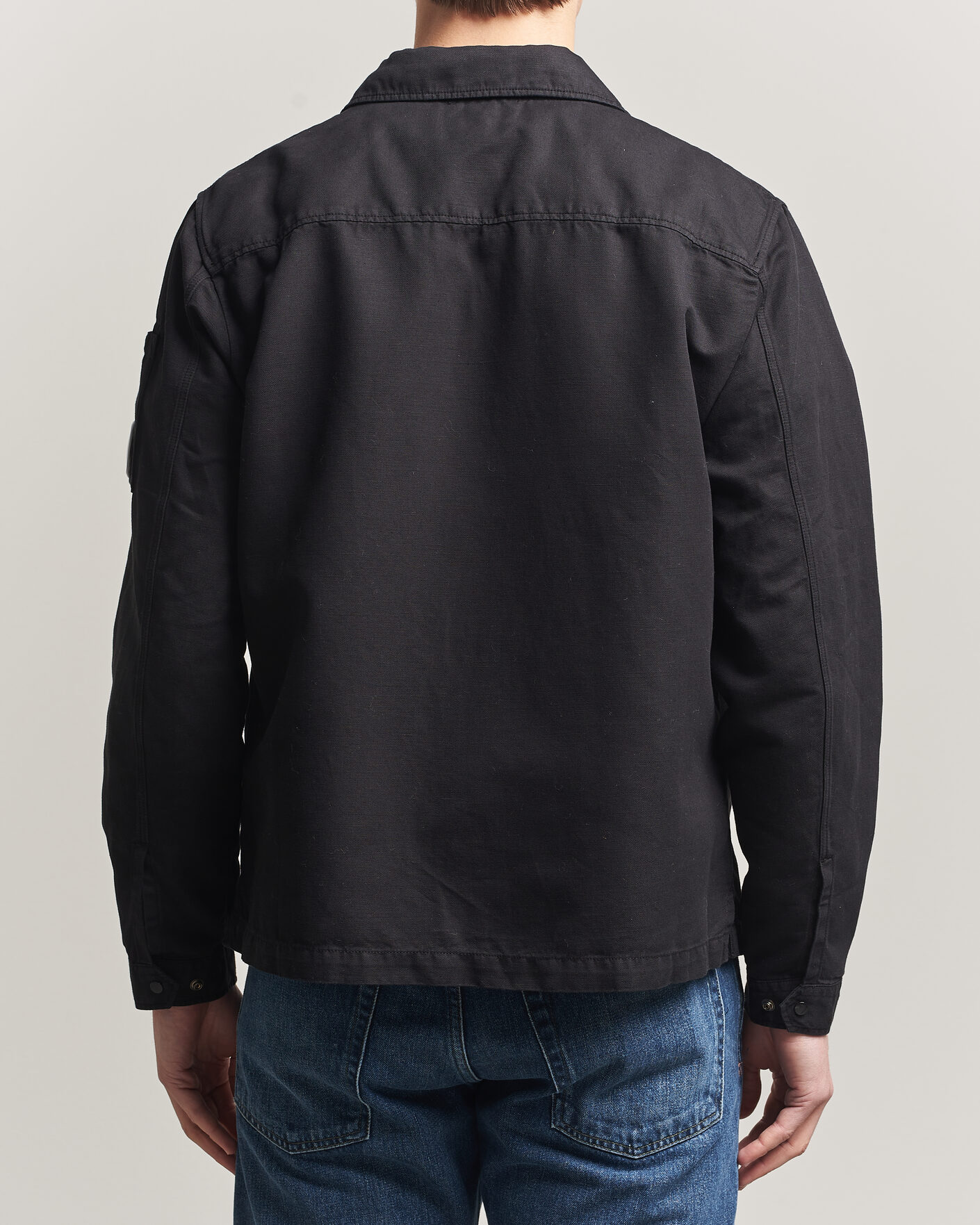 Herren | Hemden | C.P. Company | Cotton/Linen Zip Overshirt Black