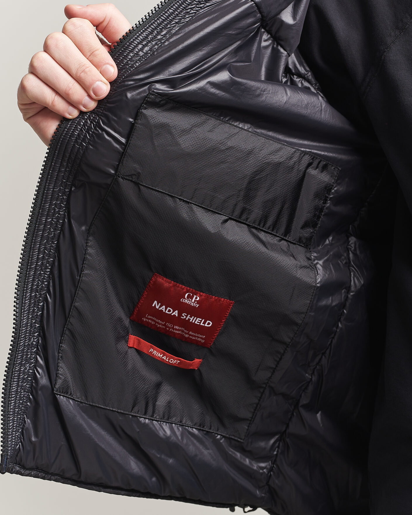 Herren | Jacken | C.P. Company | Nada Shield Primaloft Padded Hood Jacket Black