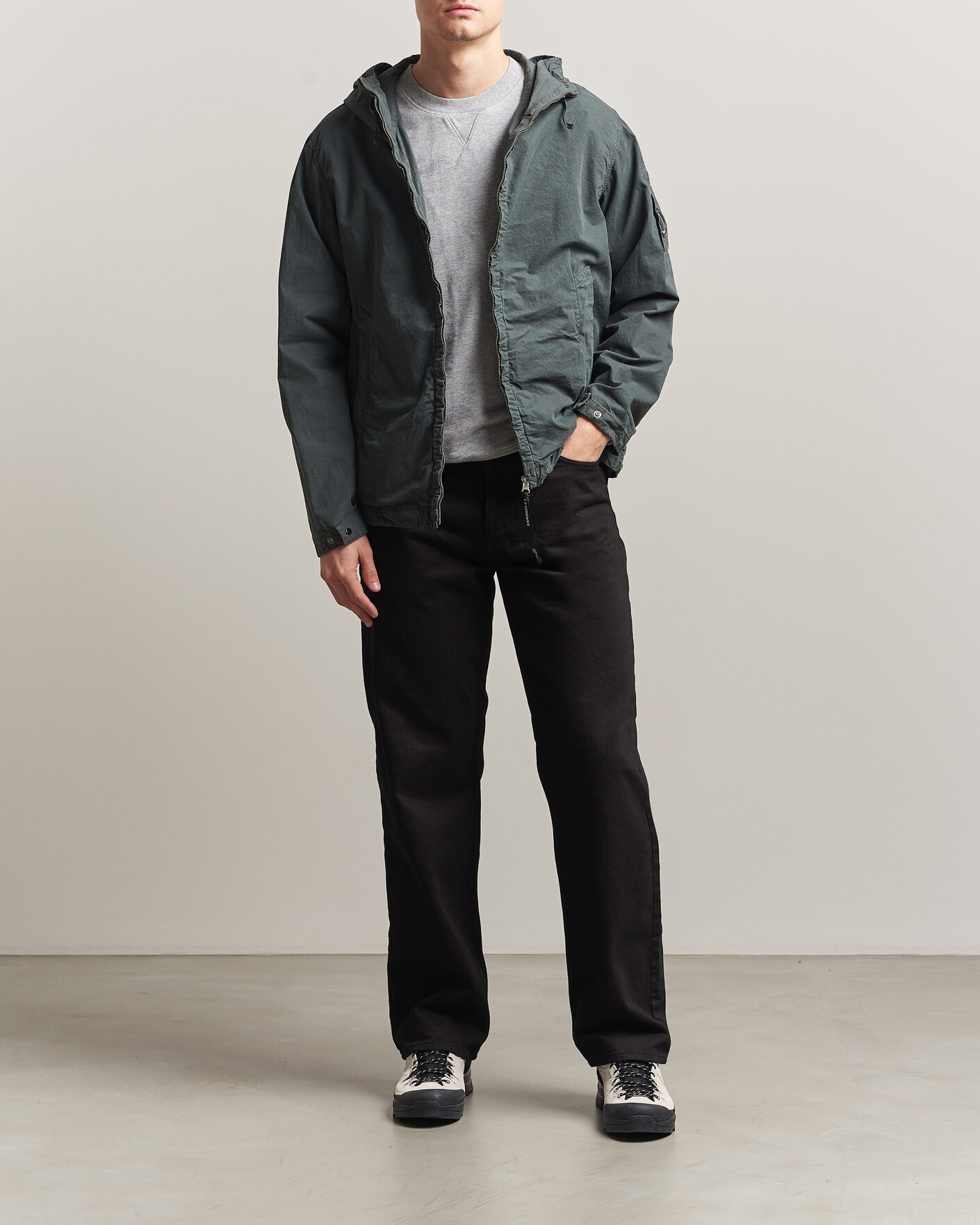 Herren | Jacken | C.P. Company | Micro Reps Hooded Jacket Dark Grey