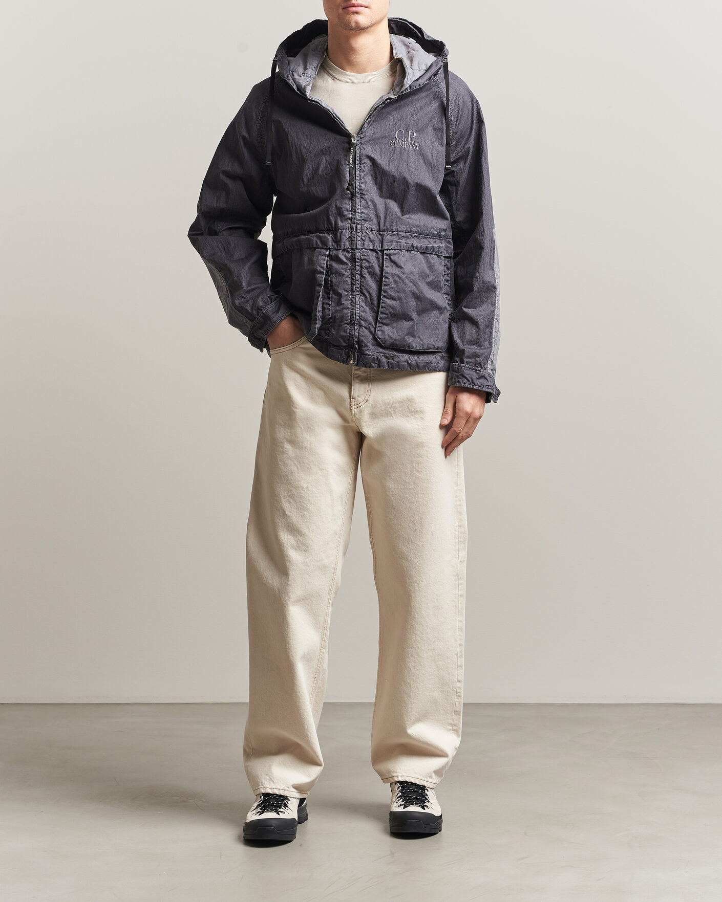 Herren | Jacken | C.P. Company | 50 Fili Wax Hood Jacket Black