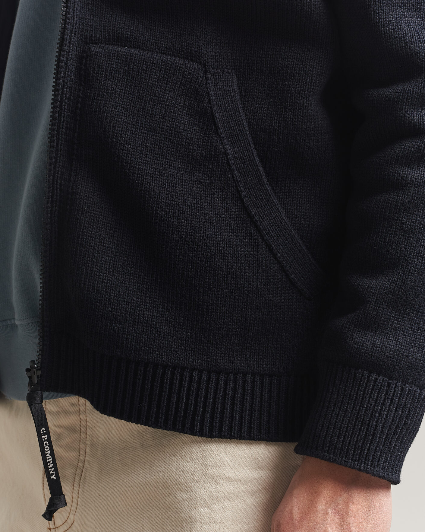 Herren | Pullover | C.P. Company | Cotton Mix 2 in 1 Knitted Sweater Navy