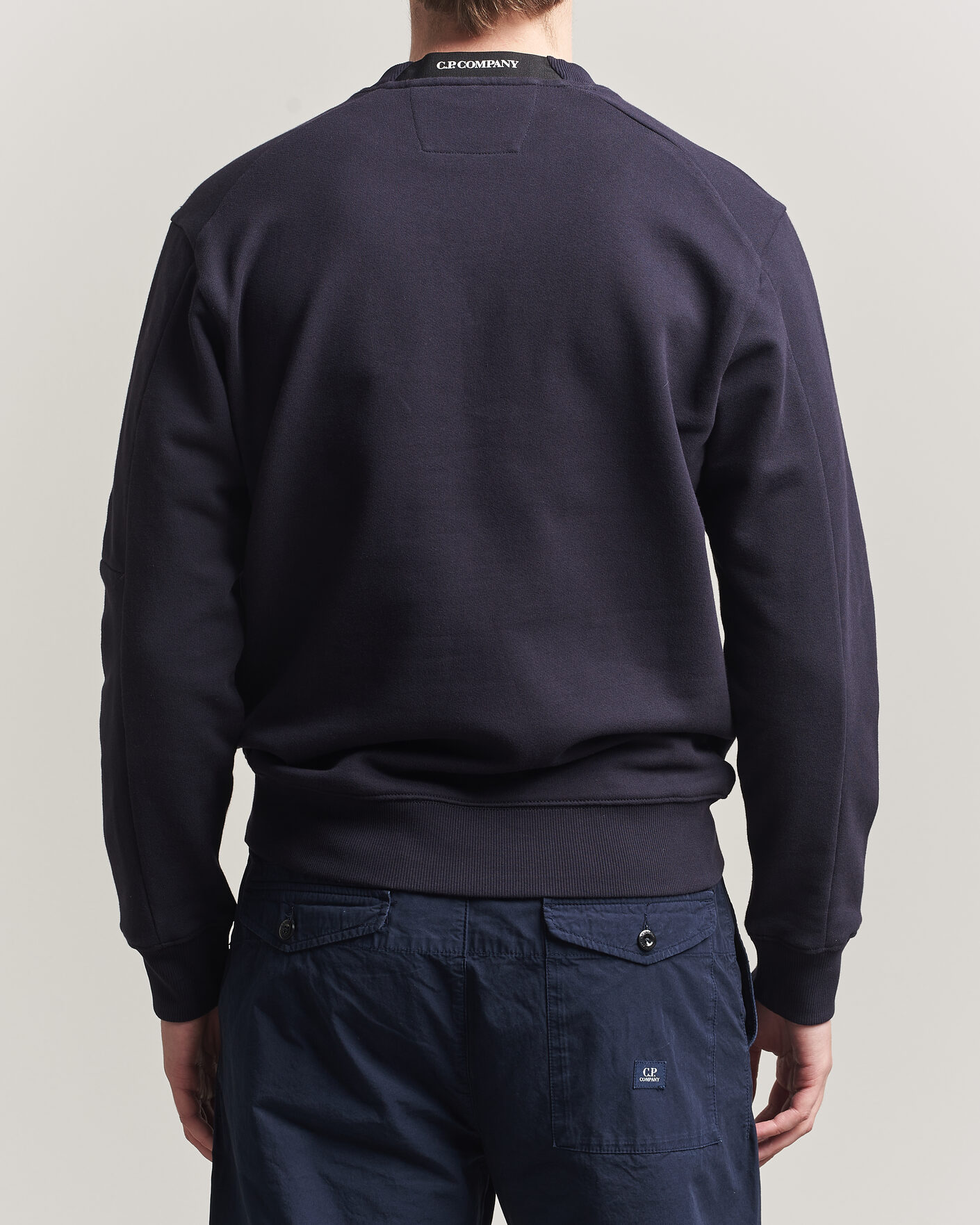 Herren | Pullover | C.P. Company | Diagonal Raised Fleece Lens Sweatshirt Navy