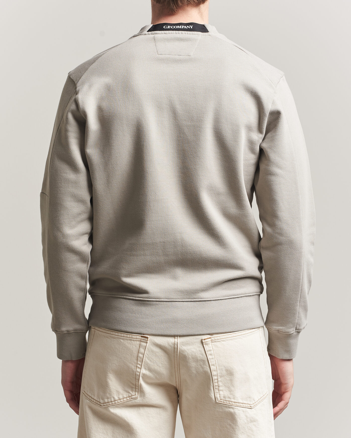 Herren | Pullover | C.P. Company | Diagonal Raised Fleece Lens Sweatshirt Light Grey