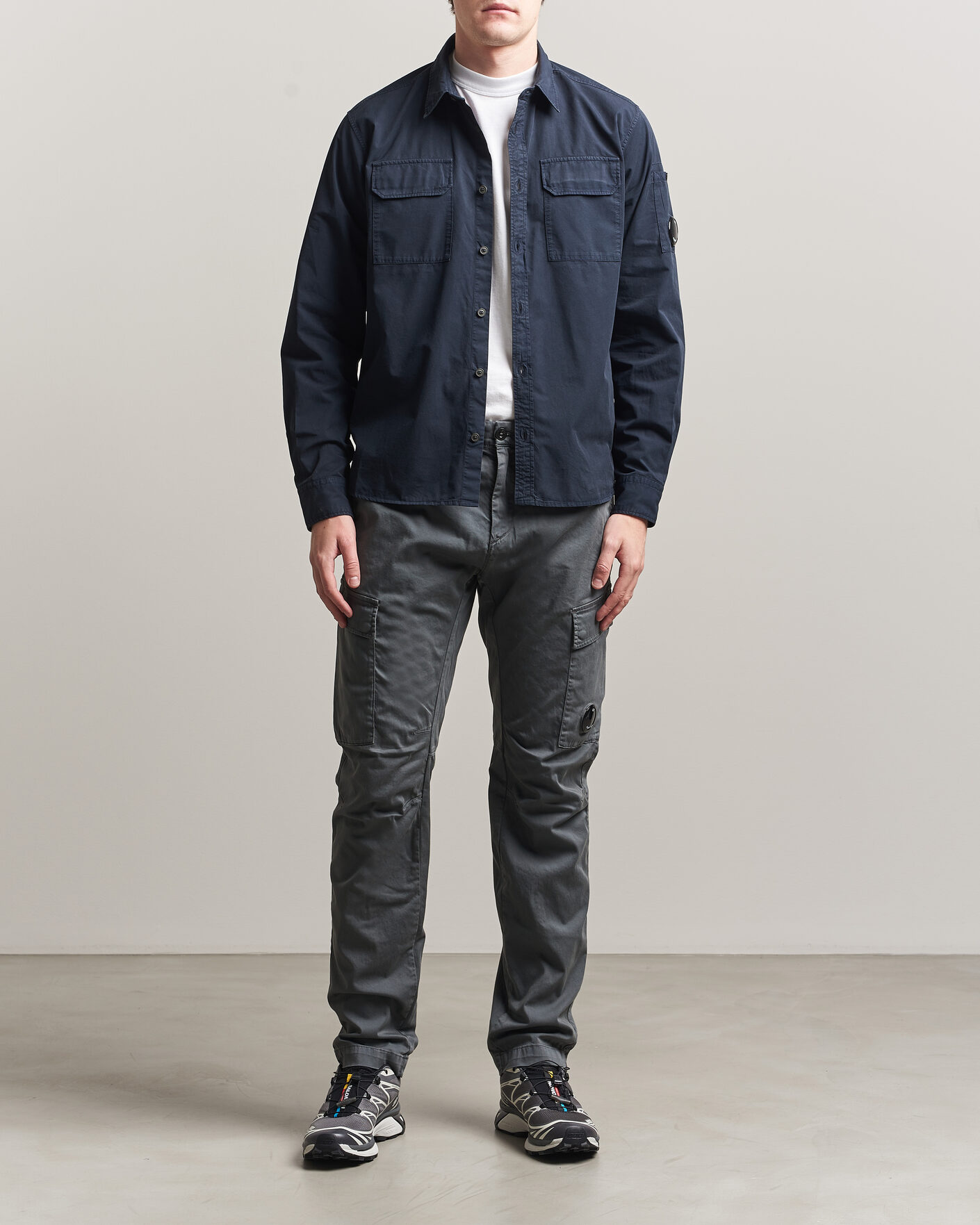 Herren | Hosen | C.P. Company | Satin Stretch Cargo Pants Dark Grey