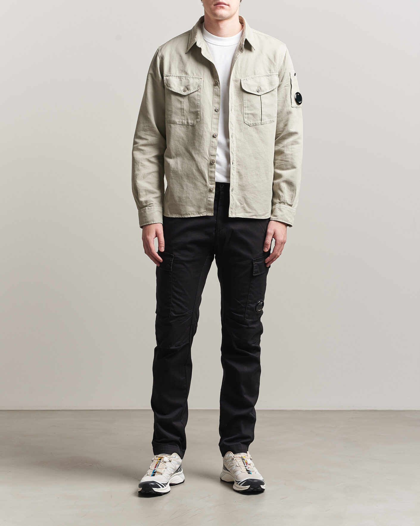 Herren | Hosen | C.P. Company | Satin Stretch Cargo Pants Black