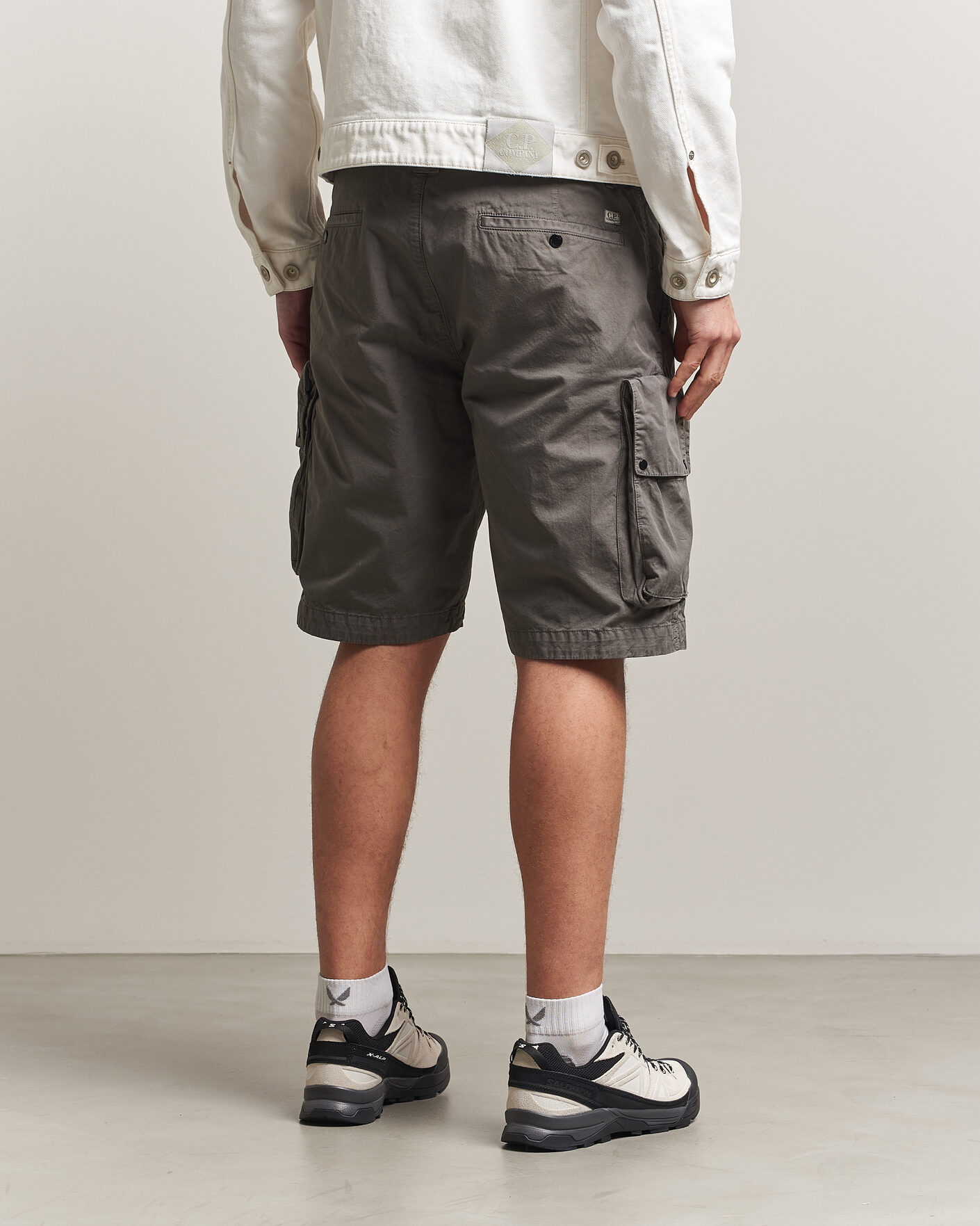Herren | Shorts | C.P. Company | Cotton Gabardine Cargo Shorts Washed Black