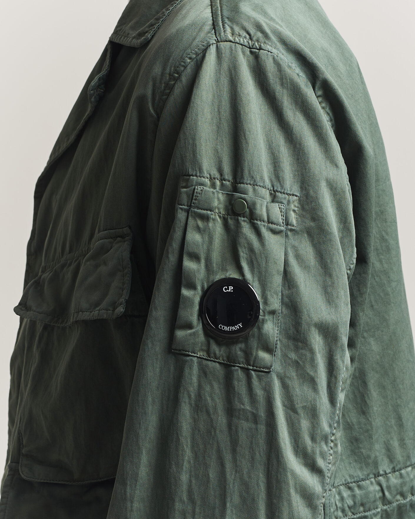 Herren | Jacken | C.P. Company | Raso Cinque Cotton Nylon Jungle Jacket Dark Green
