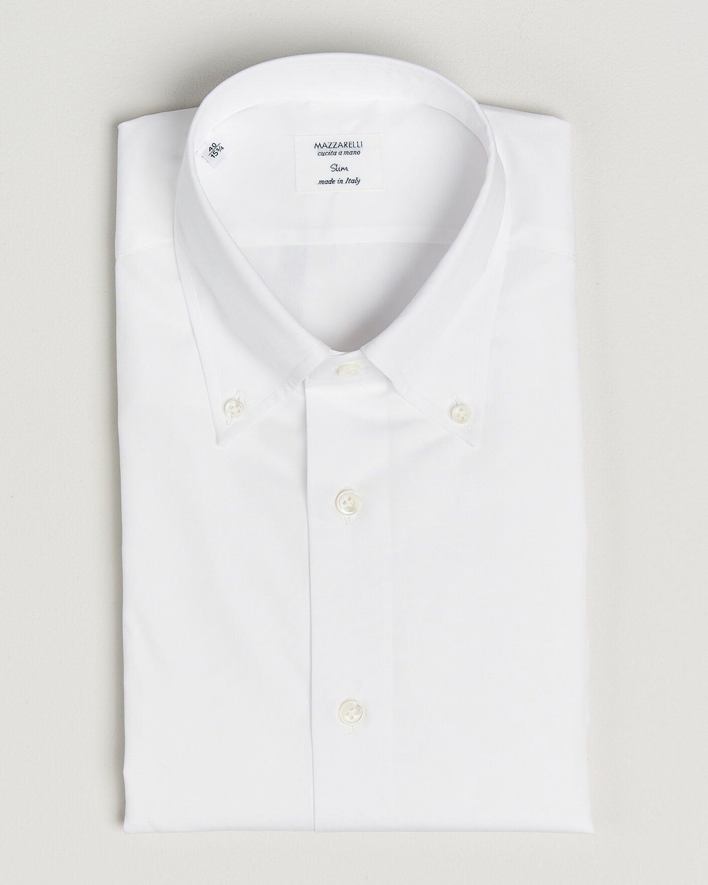 Herren | Hemden | Mazzarelli | Soft Cotton Button Down Shirt White