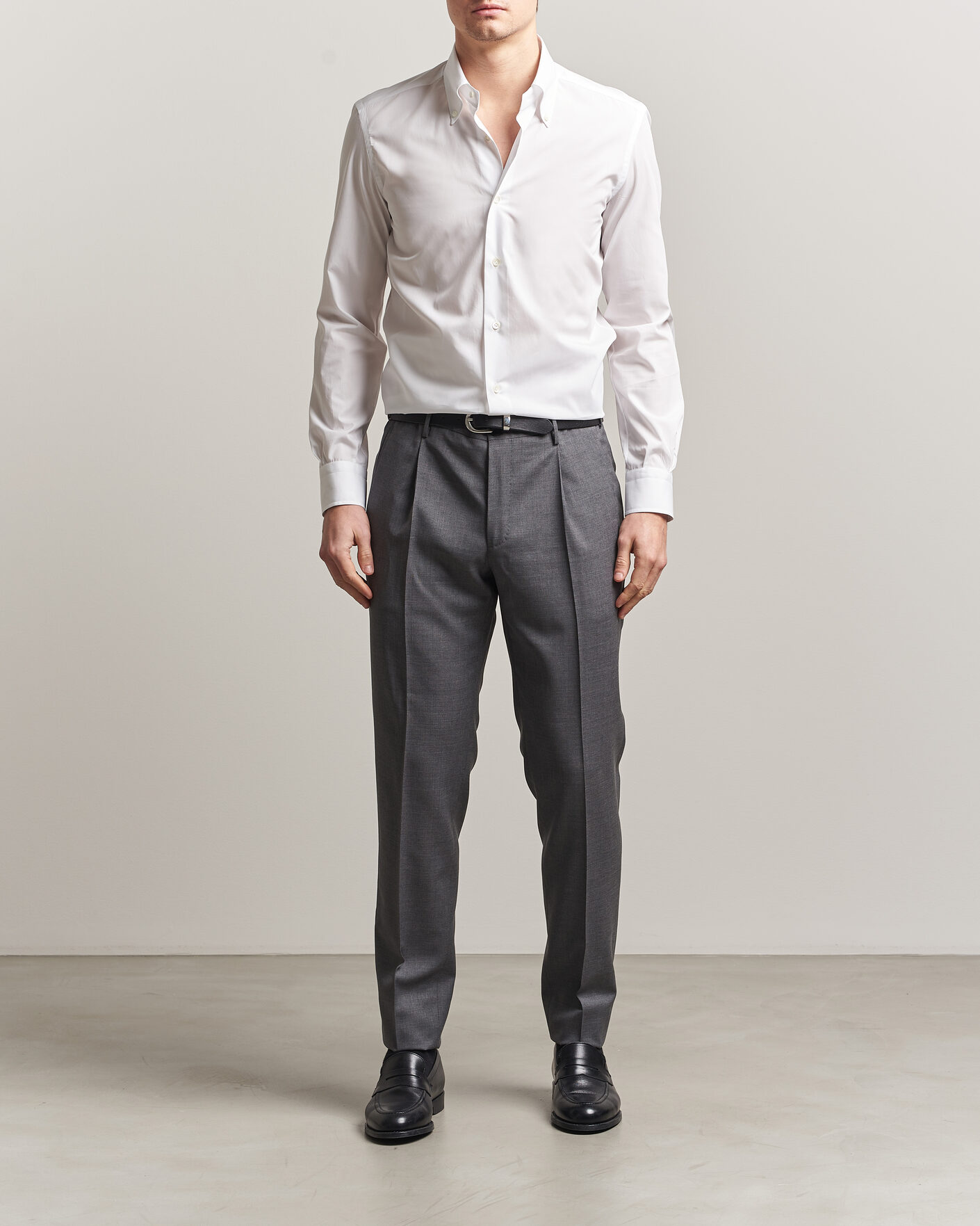 Herren | Hemden | Mazzarelli | Soft Cotton Button Down Shirt White