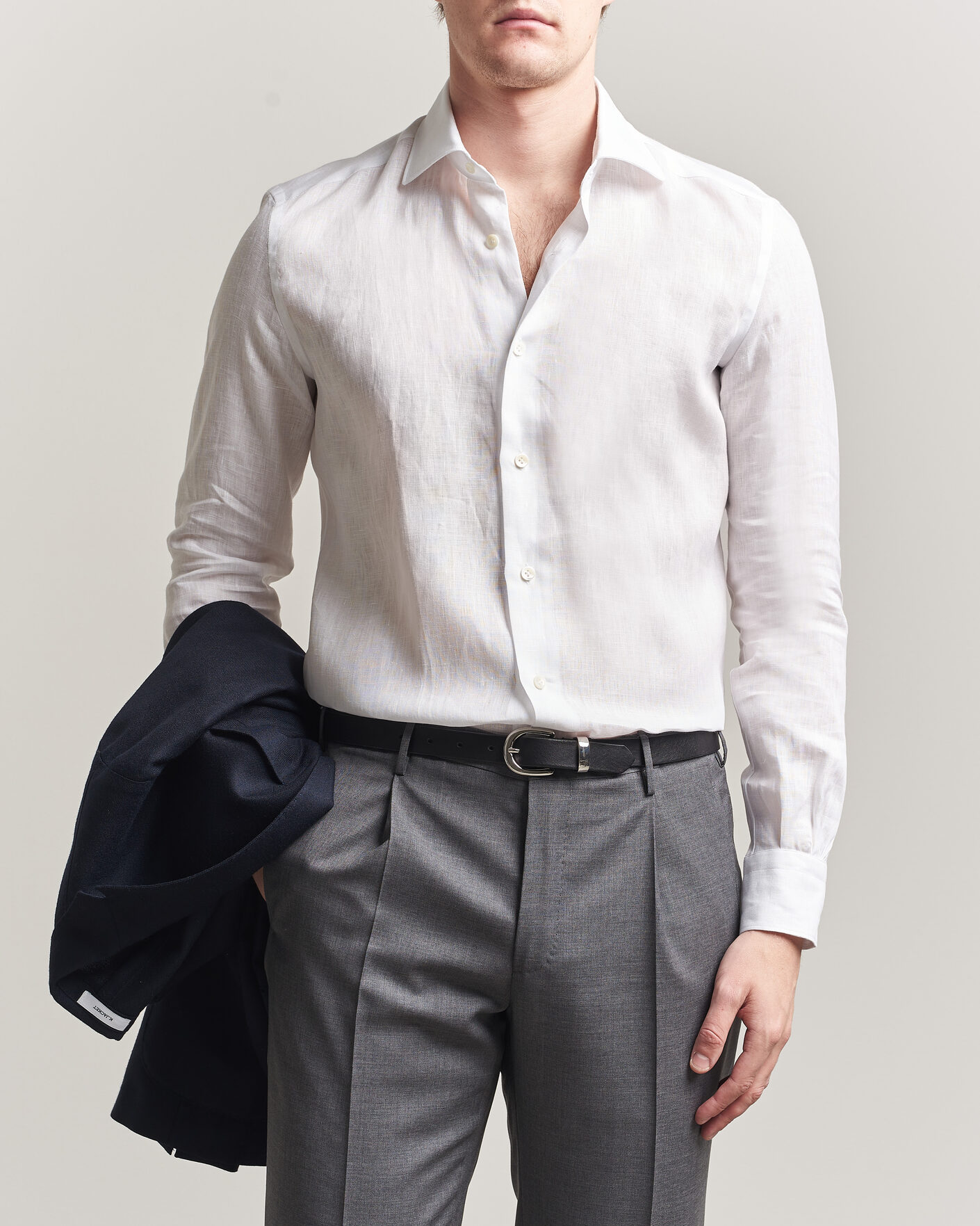 Herren | Hemden | Mazzarelli | Soft Linen Shirt White