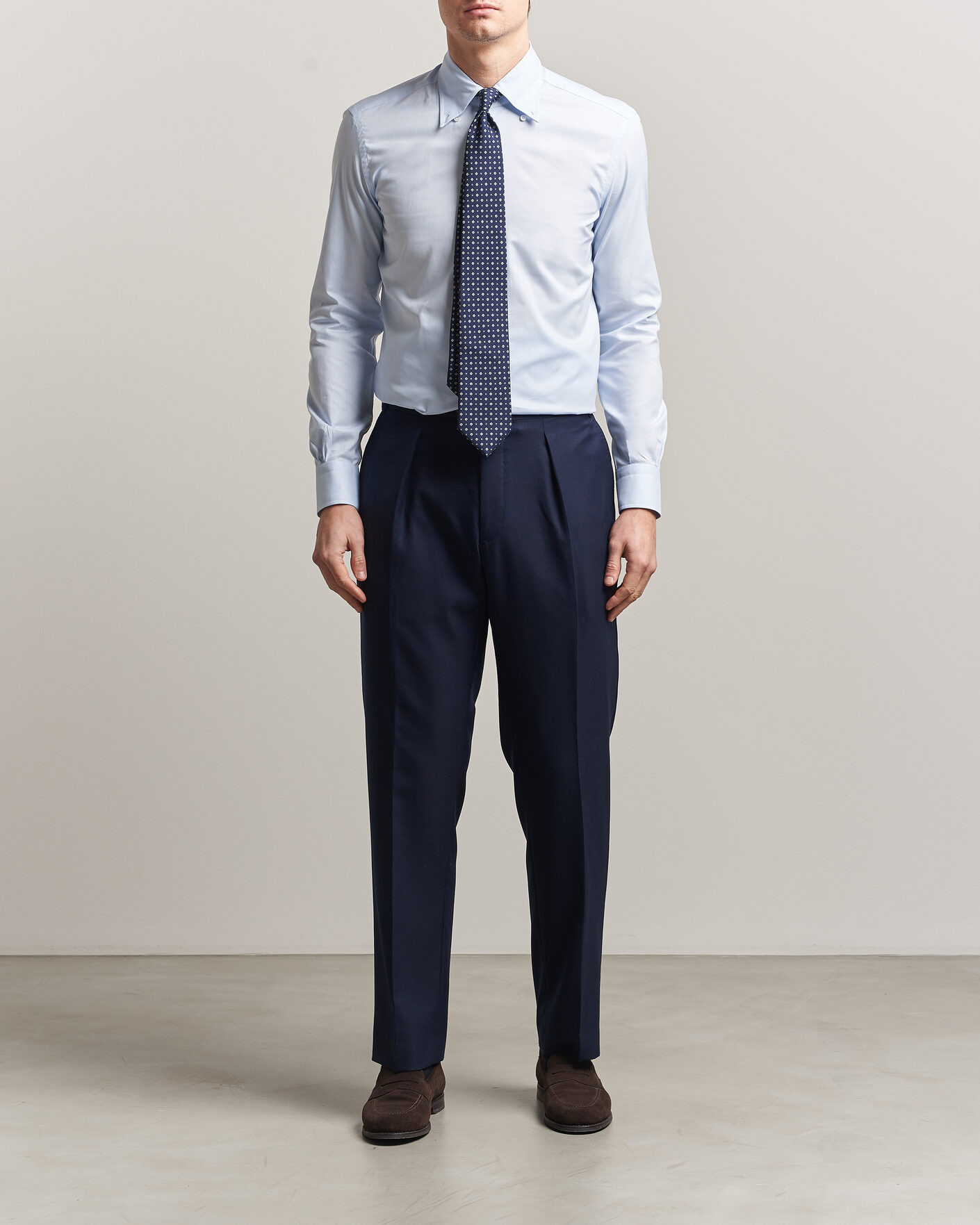 Herren | Hemden | Mazzarelli | Soft Oxford Button Down Shirt Light Blue