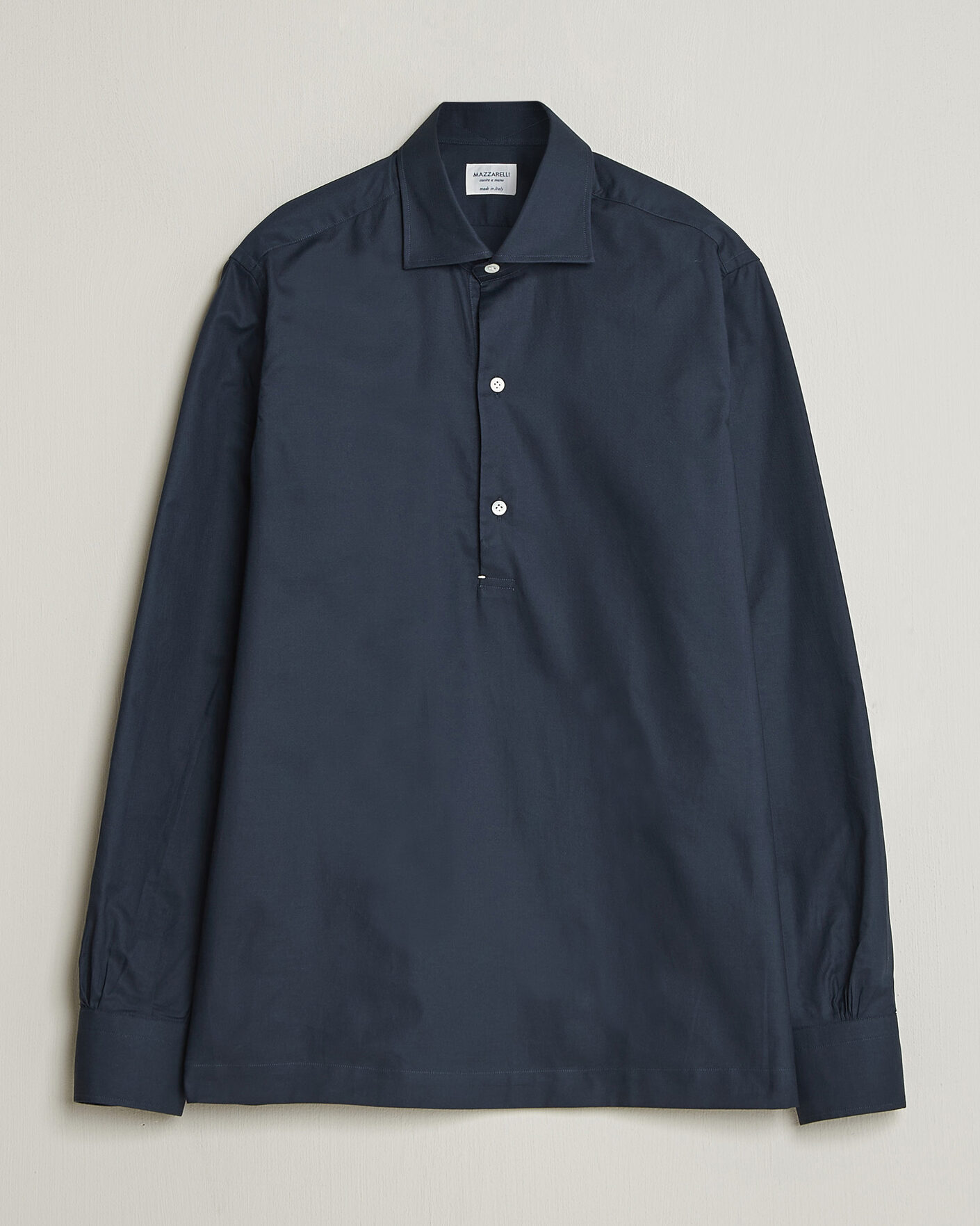 Herren | Hemden | Mazzarelli | Soft Oxford Popover Shirt Navy