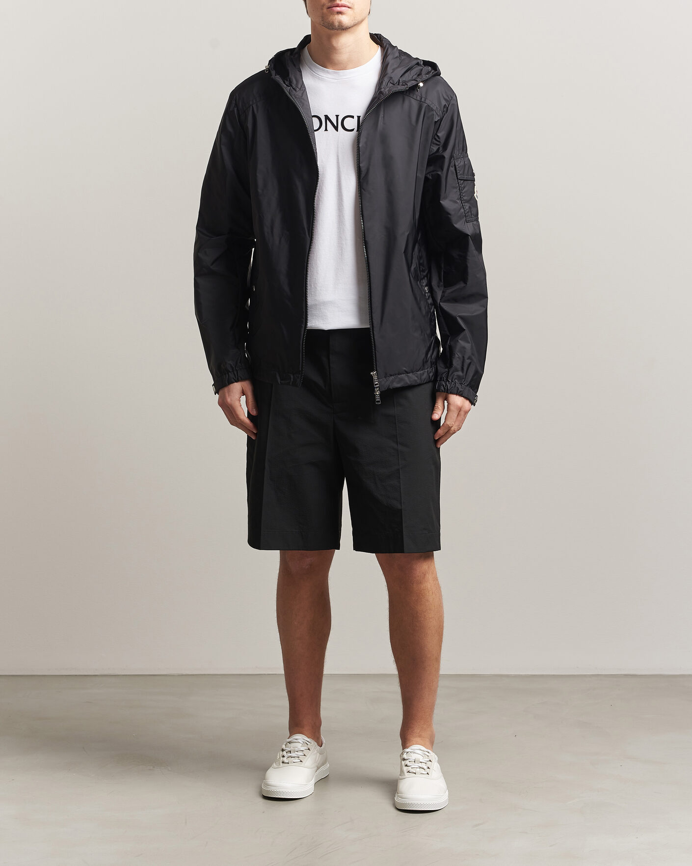Herren | Shorts | Moncler | Lightweight Seersucker Shorts Black