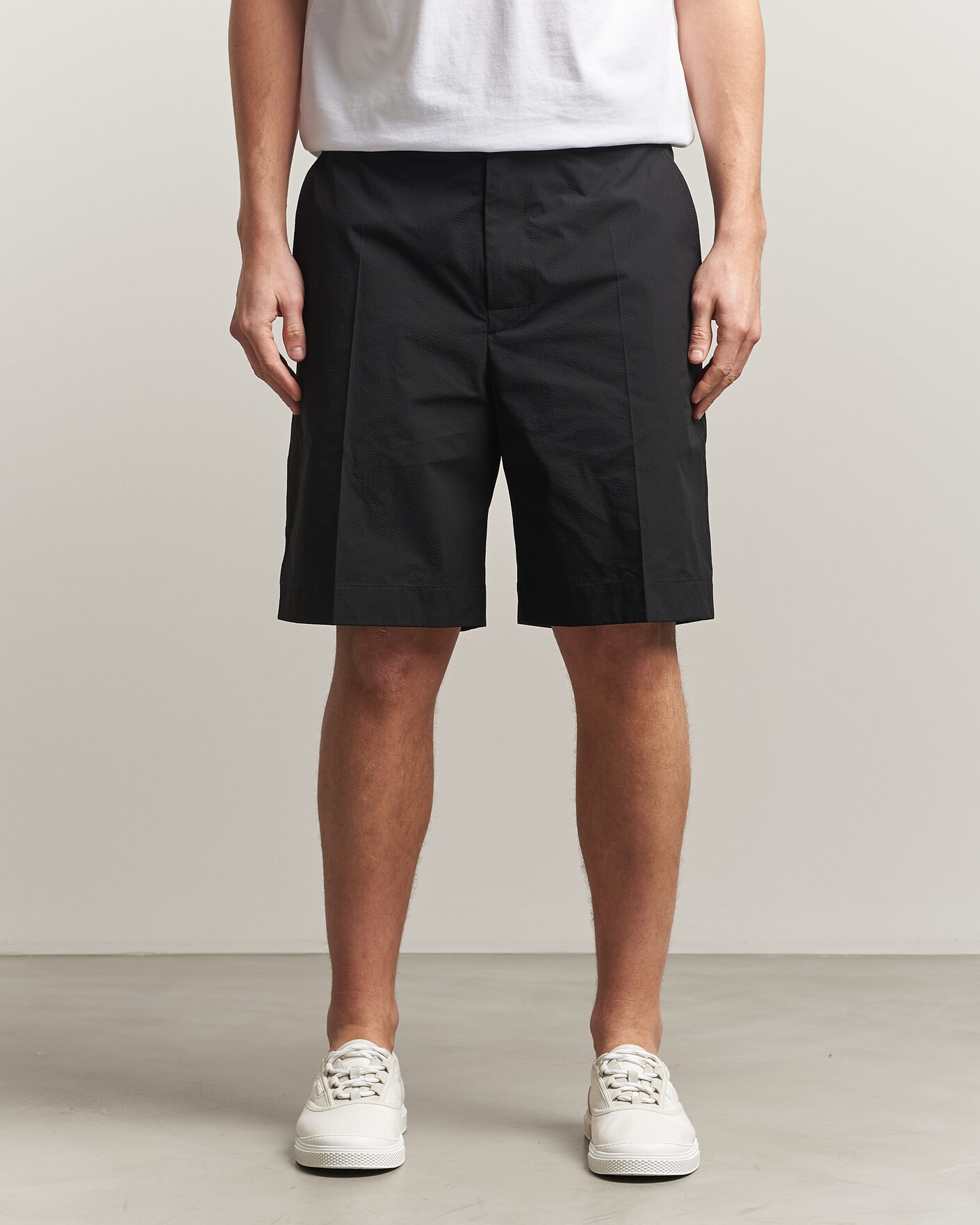 Herren | Shorts | Moncler | Lightweight Seersucker Shorts Black
