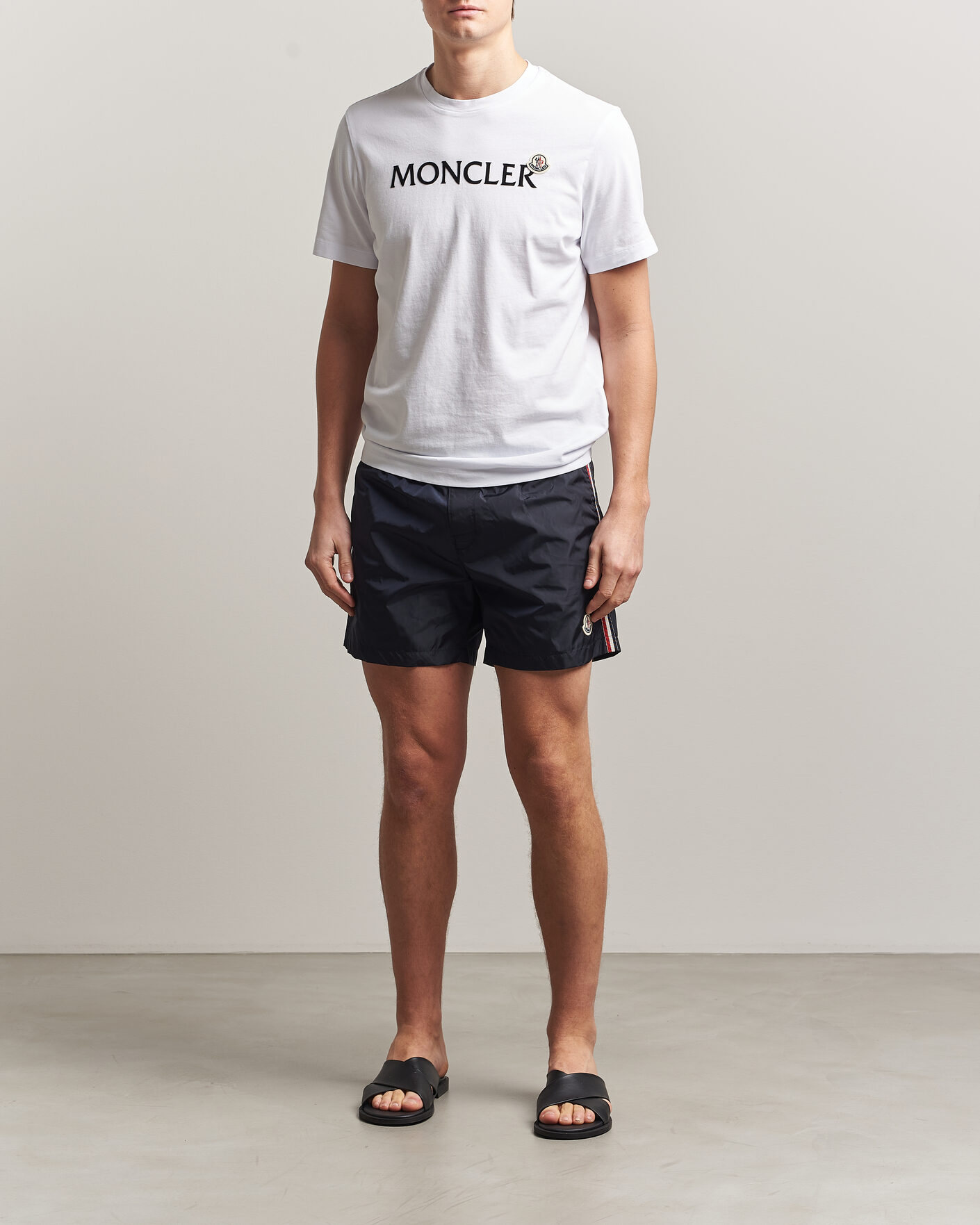 Herren | Badehosen | Moncler | Contrast Band Swim Shorts Navy