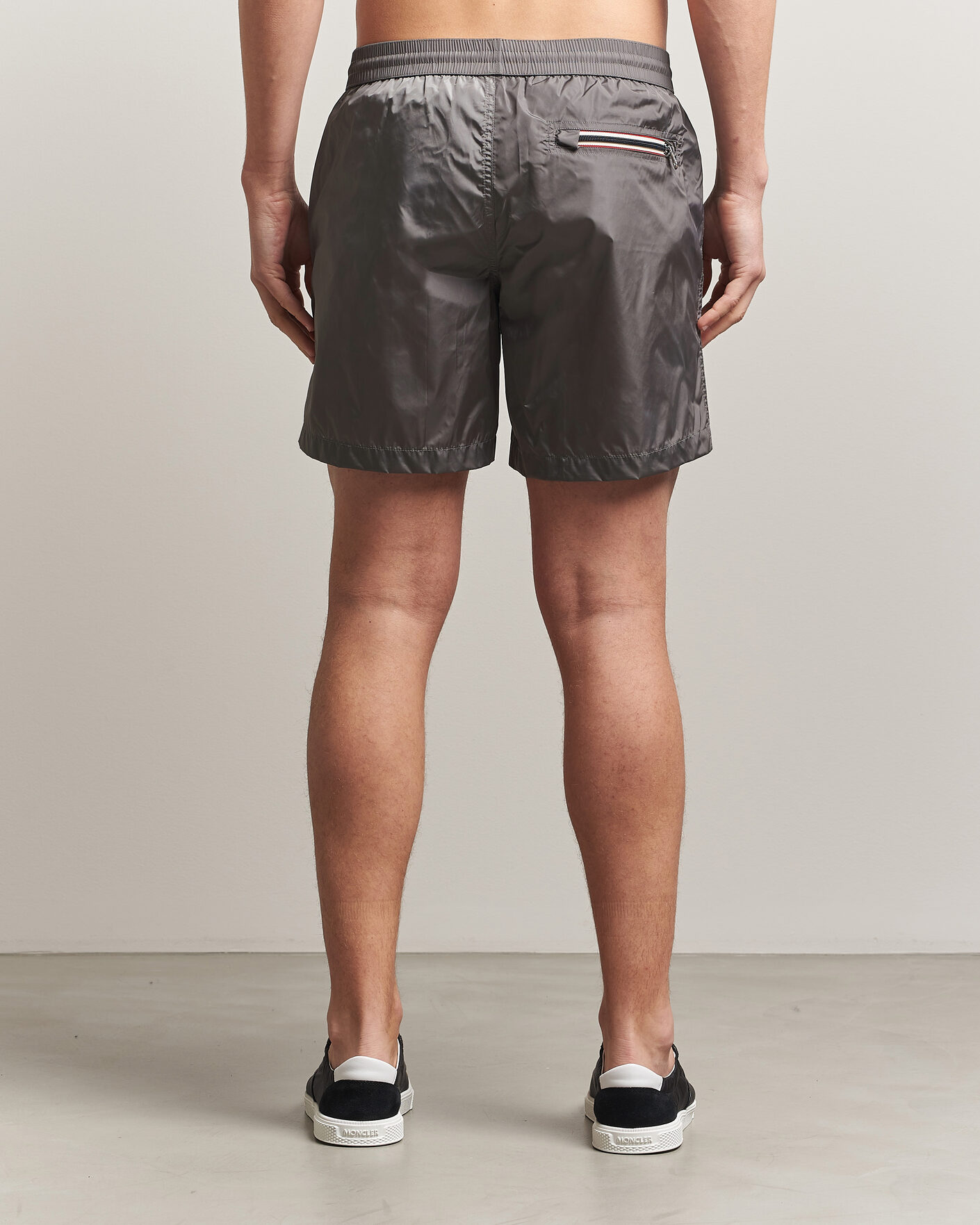 Herren | Badehosen | Moncler | Tricolore Logo Swim Shorts Grey