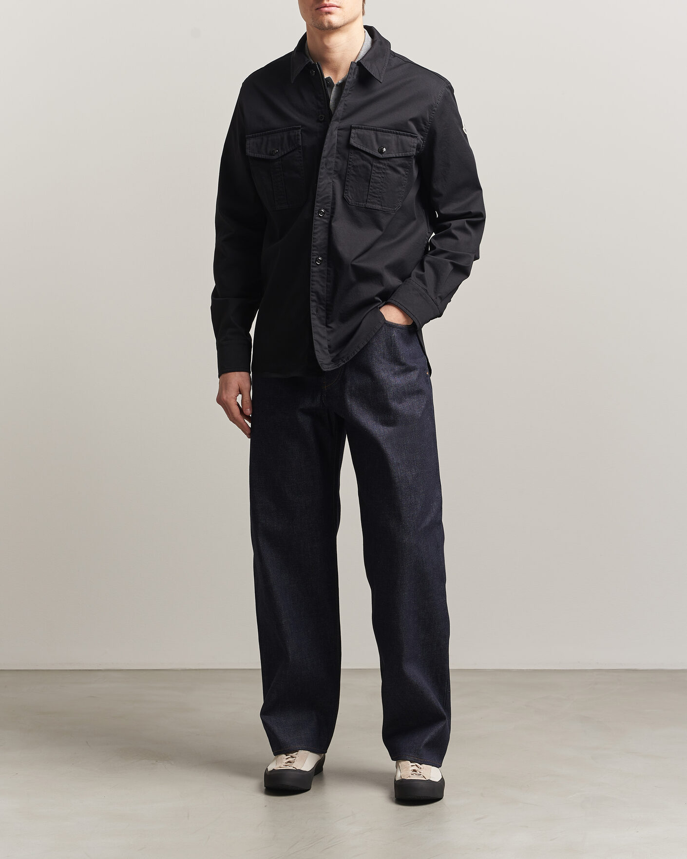 Herren | Hemden | Moncler | Double Pocket Overshirt Black