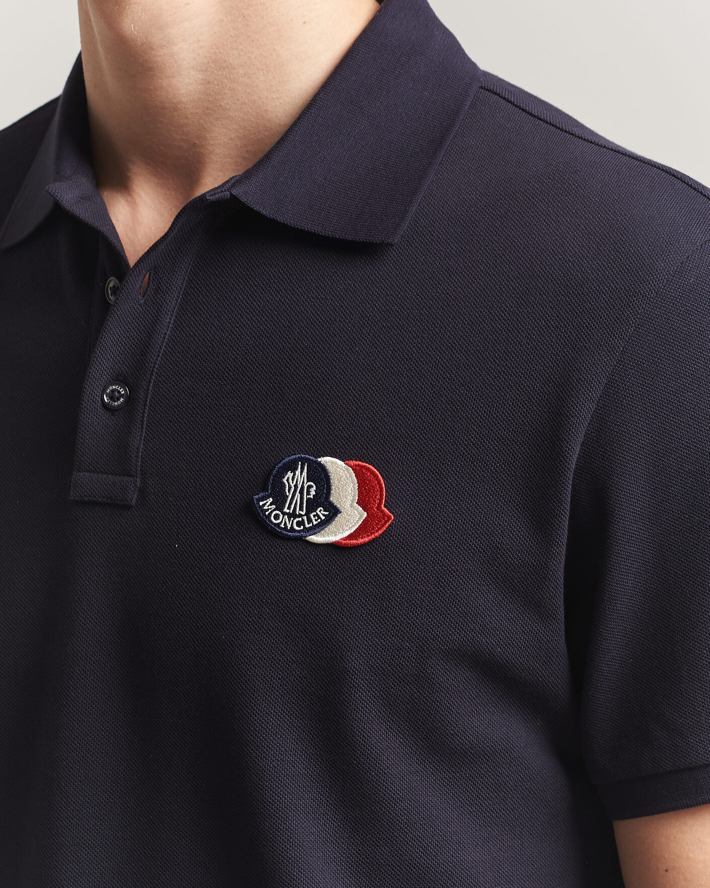 Herren | Poloshirts | Moncler | Tricolore Logo Polo Navy