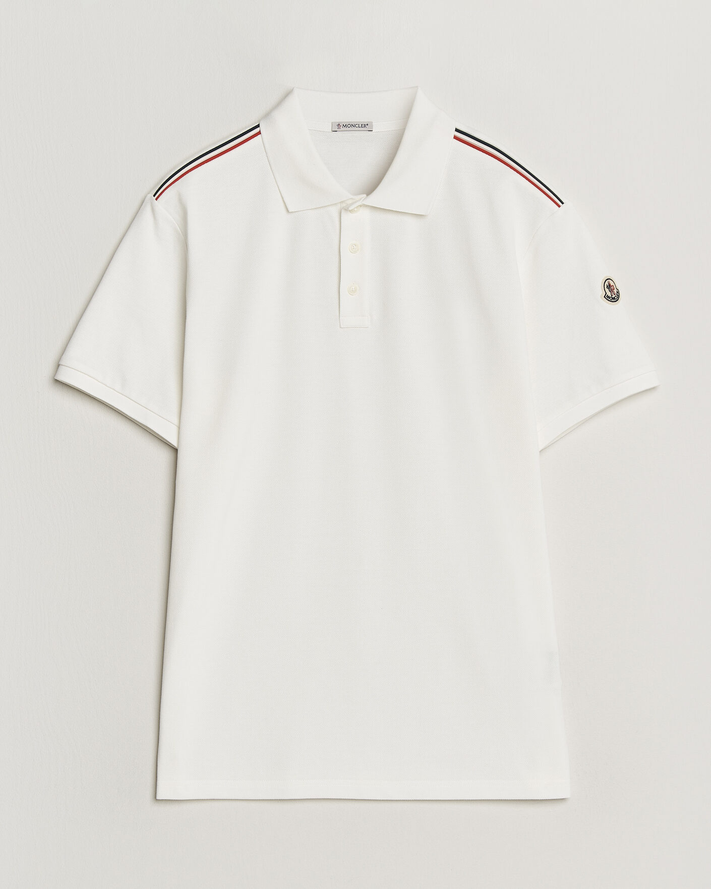 Herren | Poloshirts | Moncler | Tricolore Shoulder Polo White