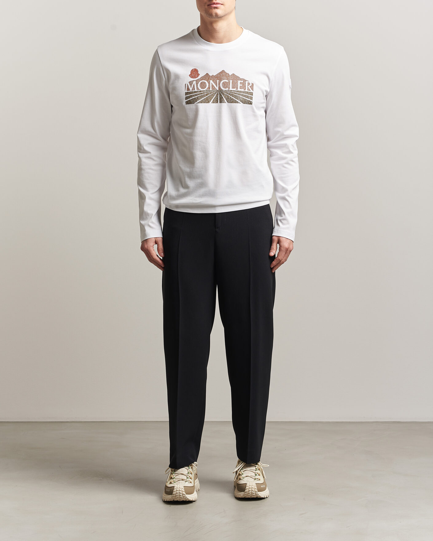 Herren | T-Shirts | Moncler | Graphic Long Sleeve T-Shirt White