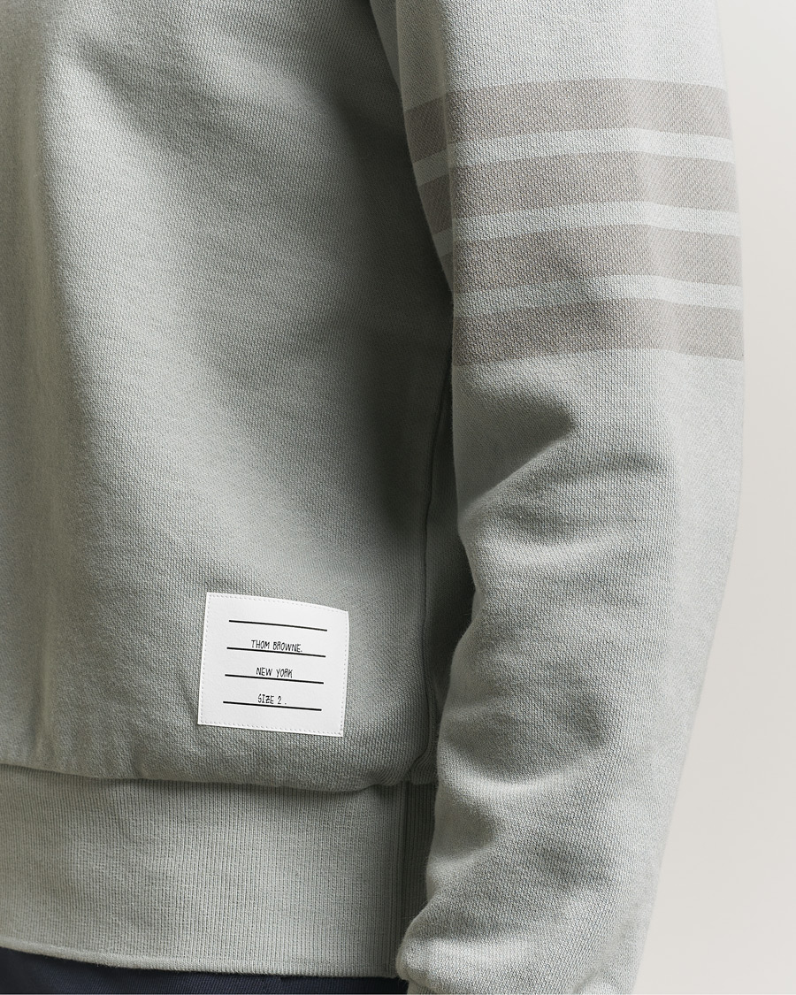 Herren | Pullover | Thom Browne | Overdyed 4-Bar Hoodie Light Grey