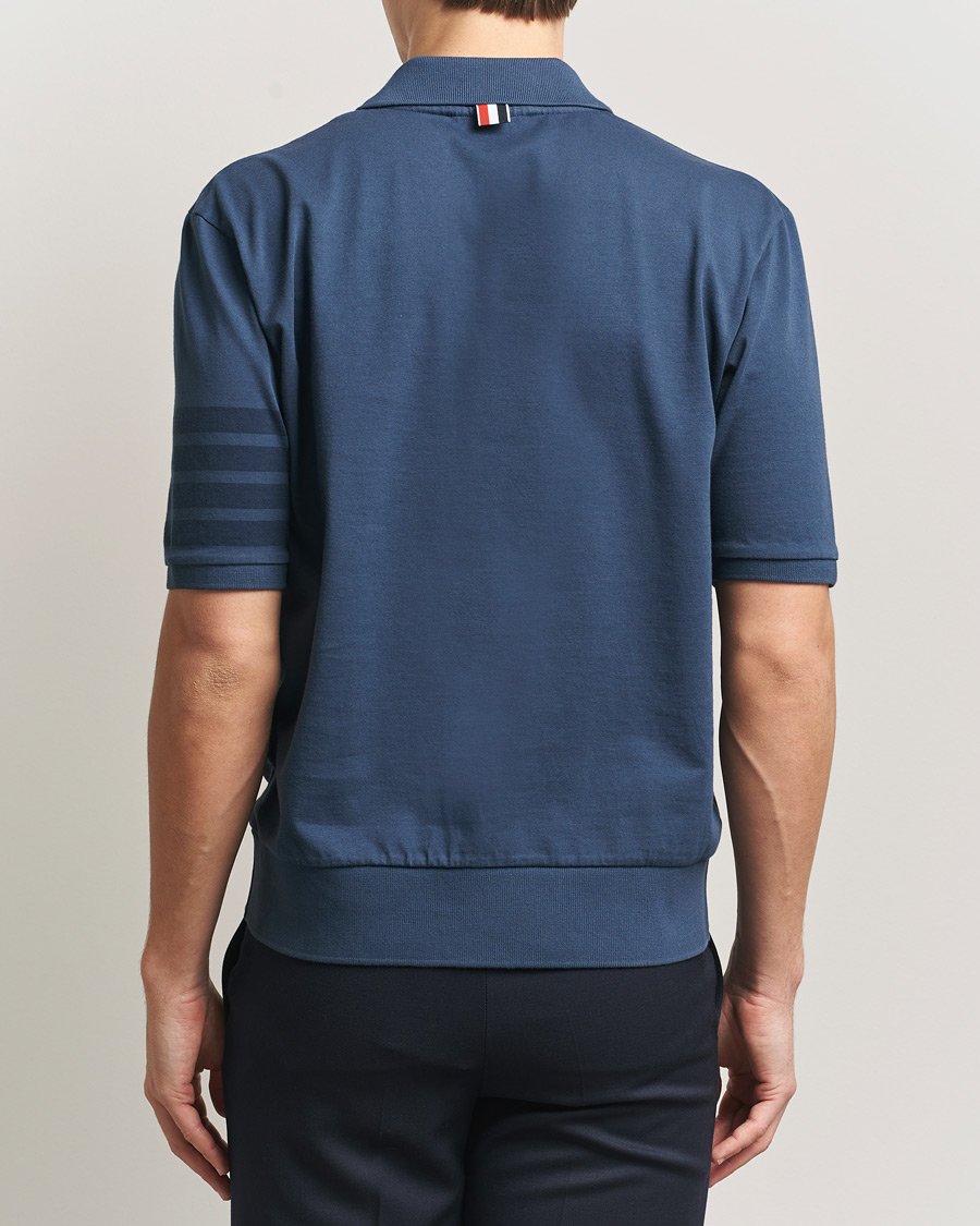 Herren | Poloshirts | Thom Browne | Overdyed 4 Bar Polo Navy