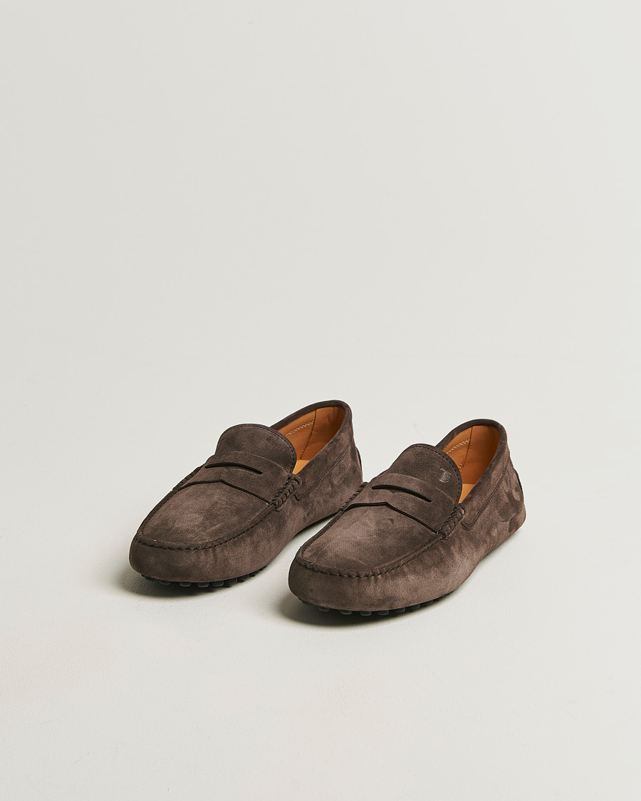 Herren | Mokassin | Tod's | Gommino Carshoe Dark Brown Suede