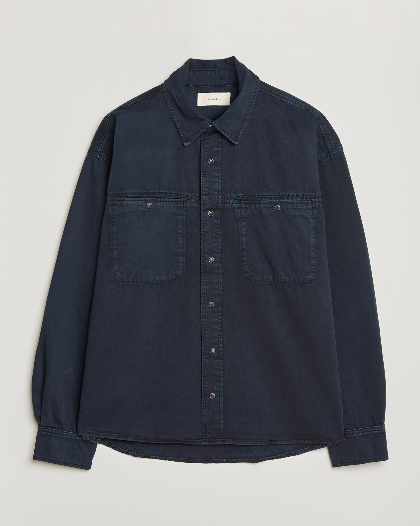 Herren | Hemden | Jeanerica | André Pocket Overshirt Blue Black