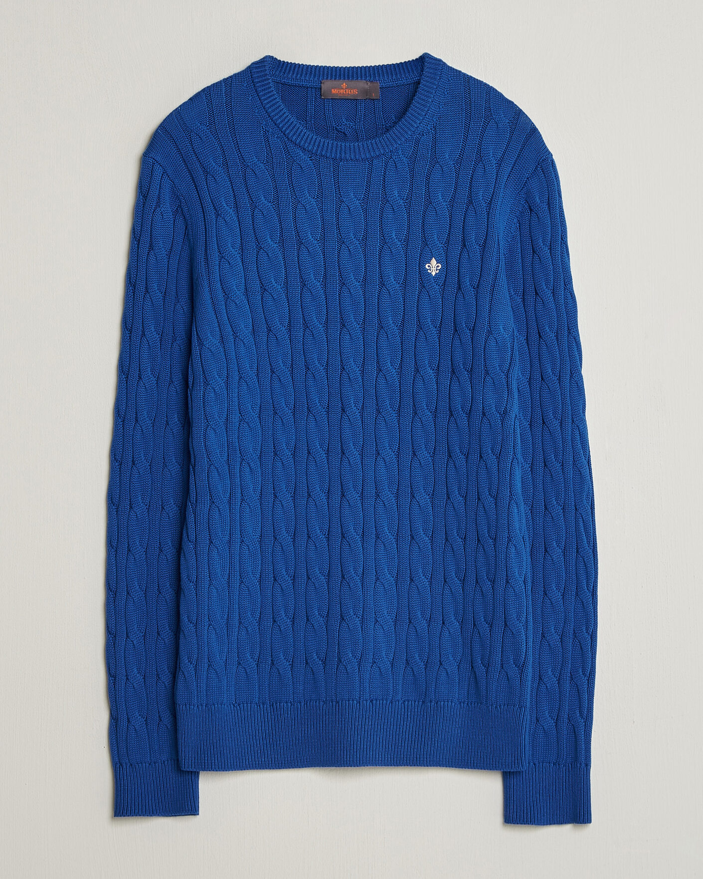Herren | Pullover | Morris | Ethan Cable Oneck Blue