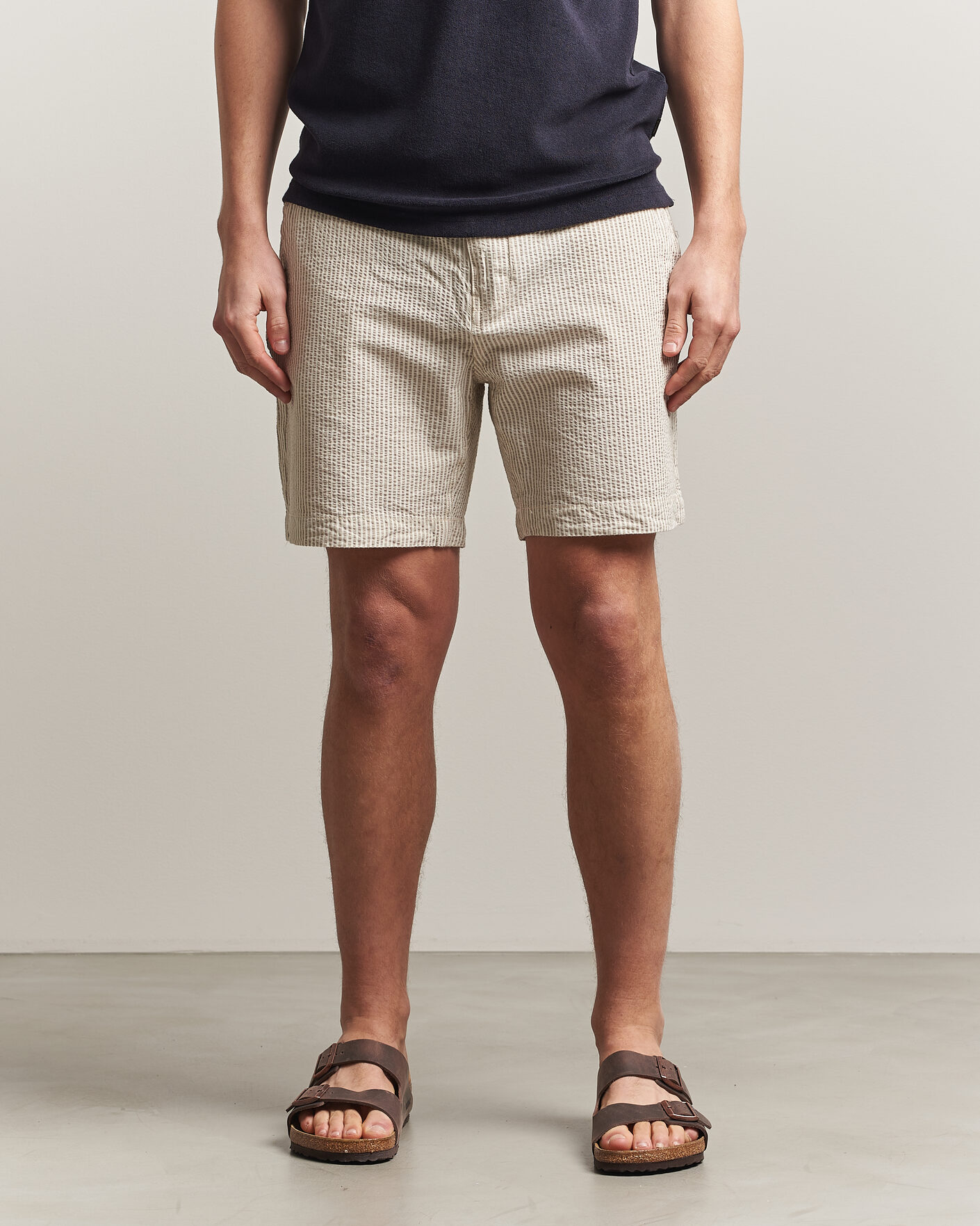 Herren | Shorts | Morris | Fenix Seersucker Shorts Khaki