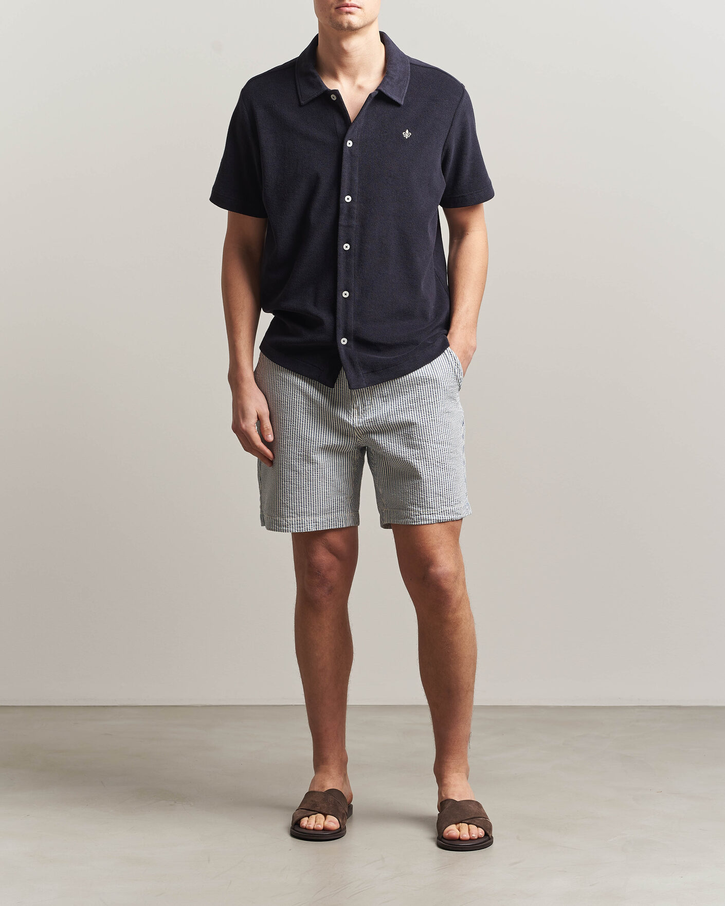 Herren | Shorts | Morris | Fenix Seersucker Shorts Light Blue