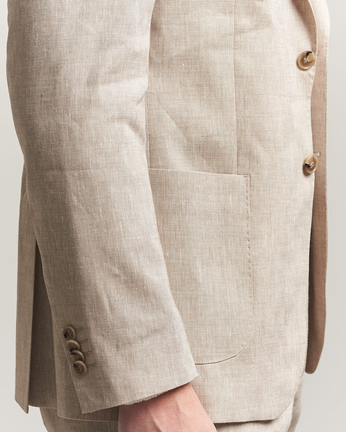 Herren | Sakkos | Morris | Linen Suit Blazer Khaki