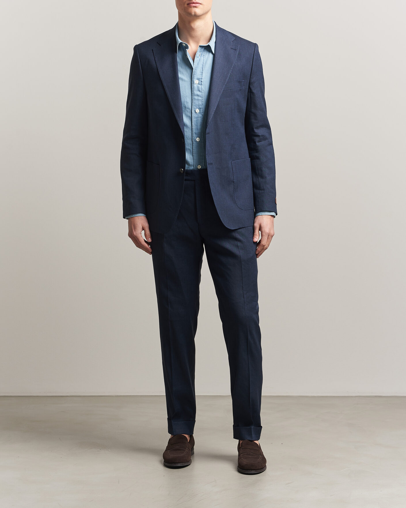 Herren | Sakkos | Morris | Linen Suit Blazer Navy