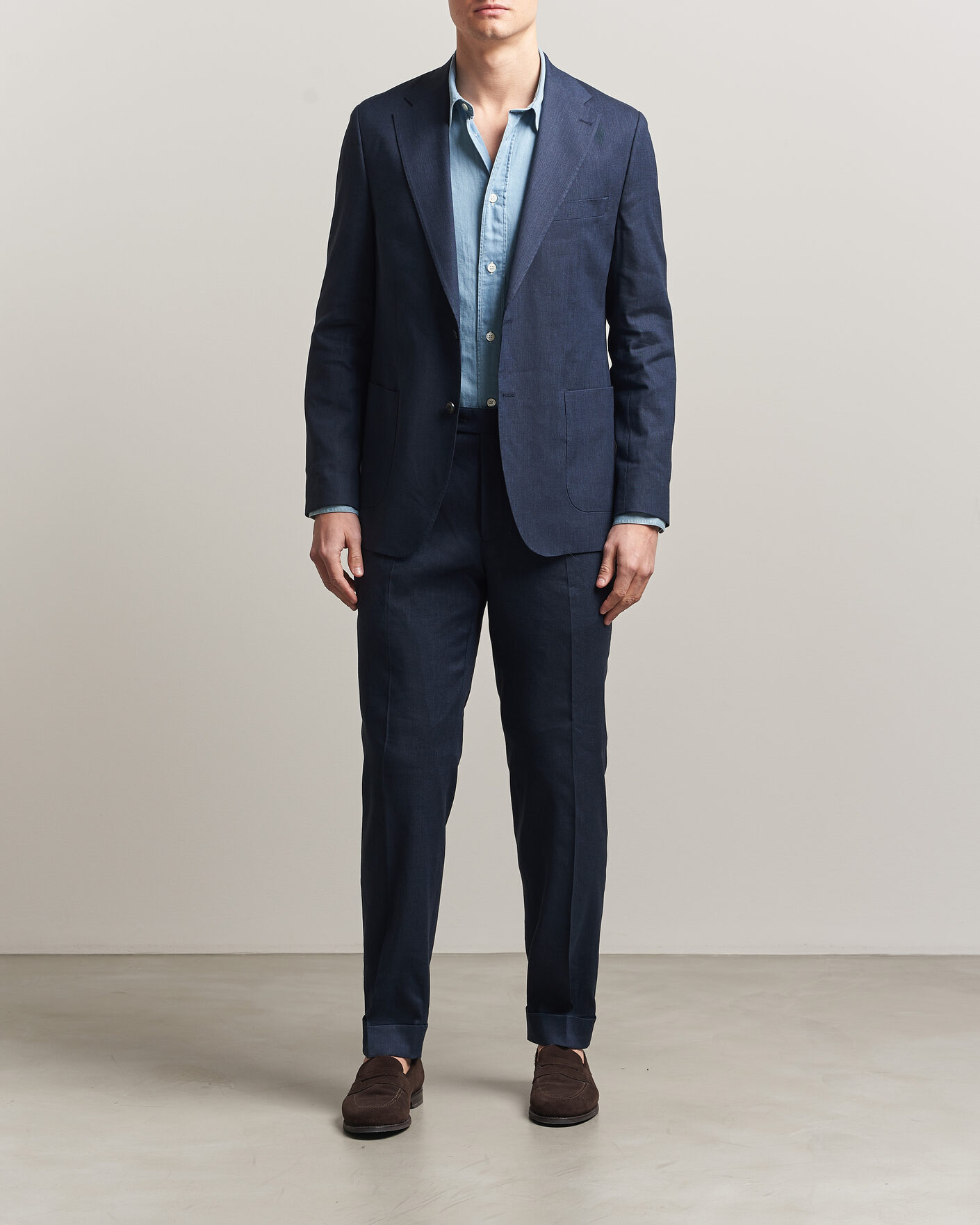 Herren | Hosen | Morris | Jack Linen Trousers Navy