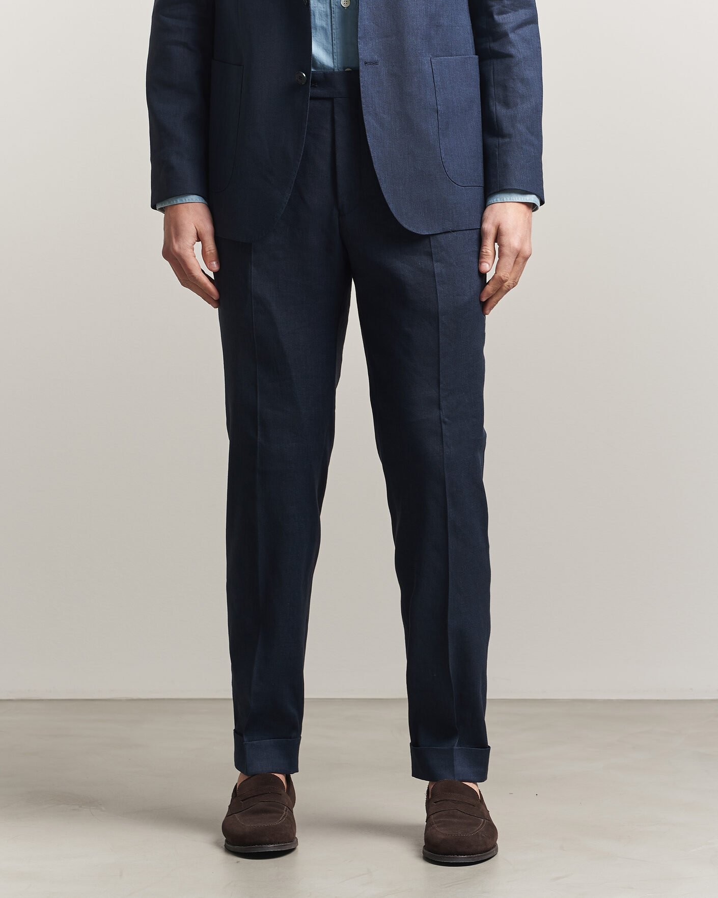 Herren | Hosen | Morris | Jack Linen Trousers Navy