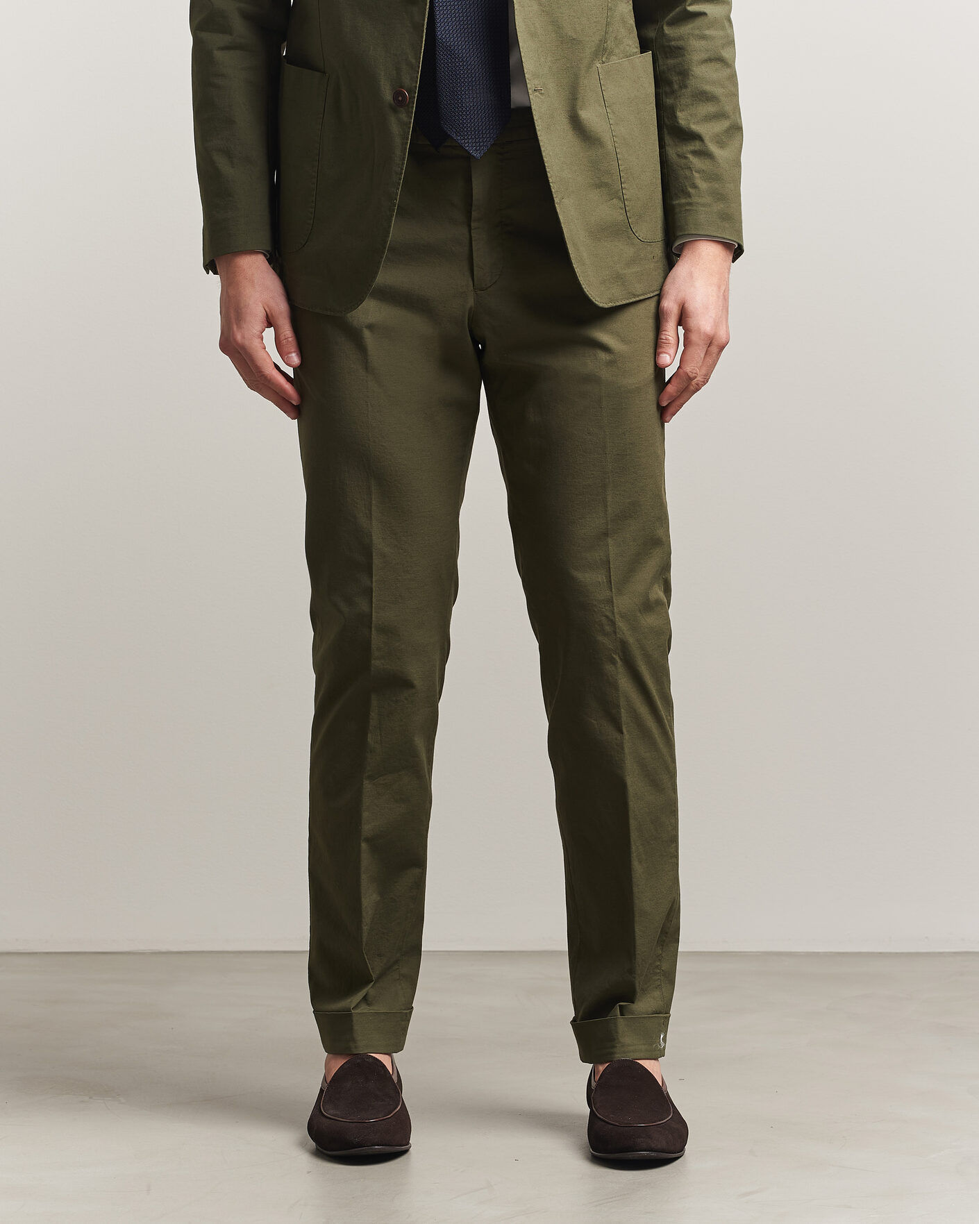Herren | Hosen | Morris | Jack Washed Cotton Trousers Olive