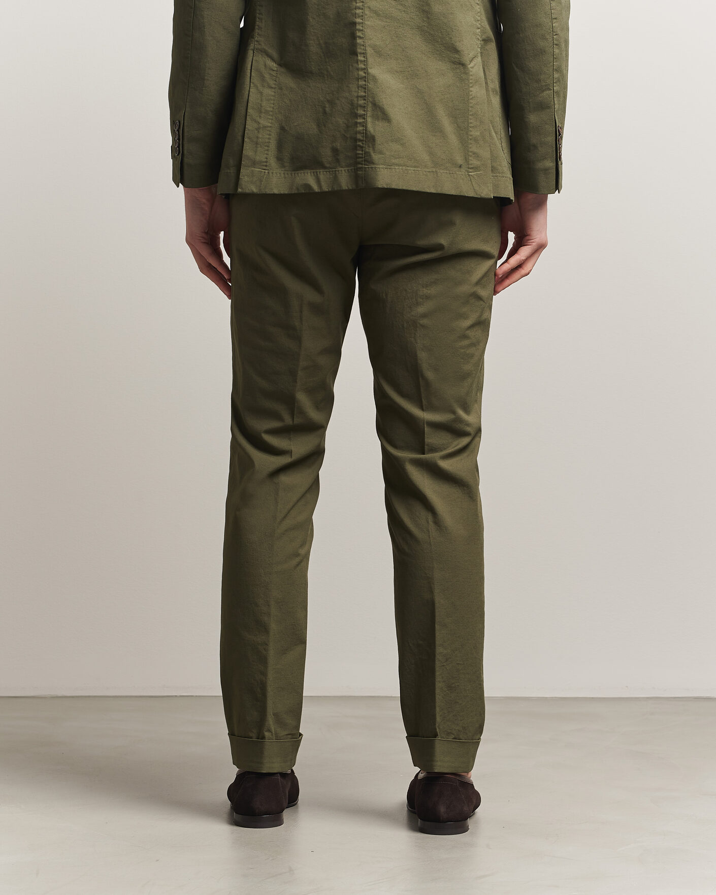 Herren | Hosen | Morris | Jack Washed Cotton Trousers Olive