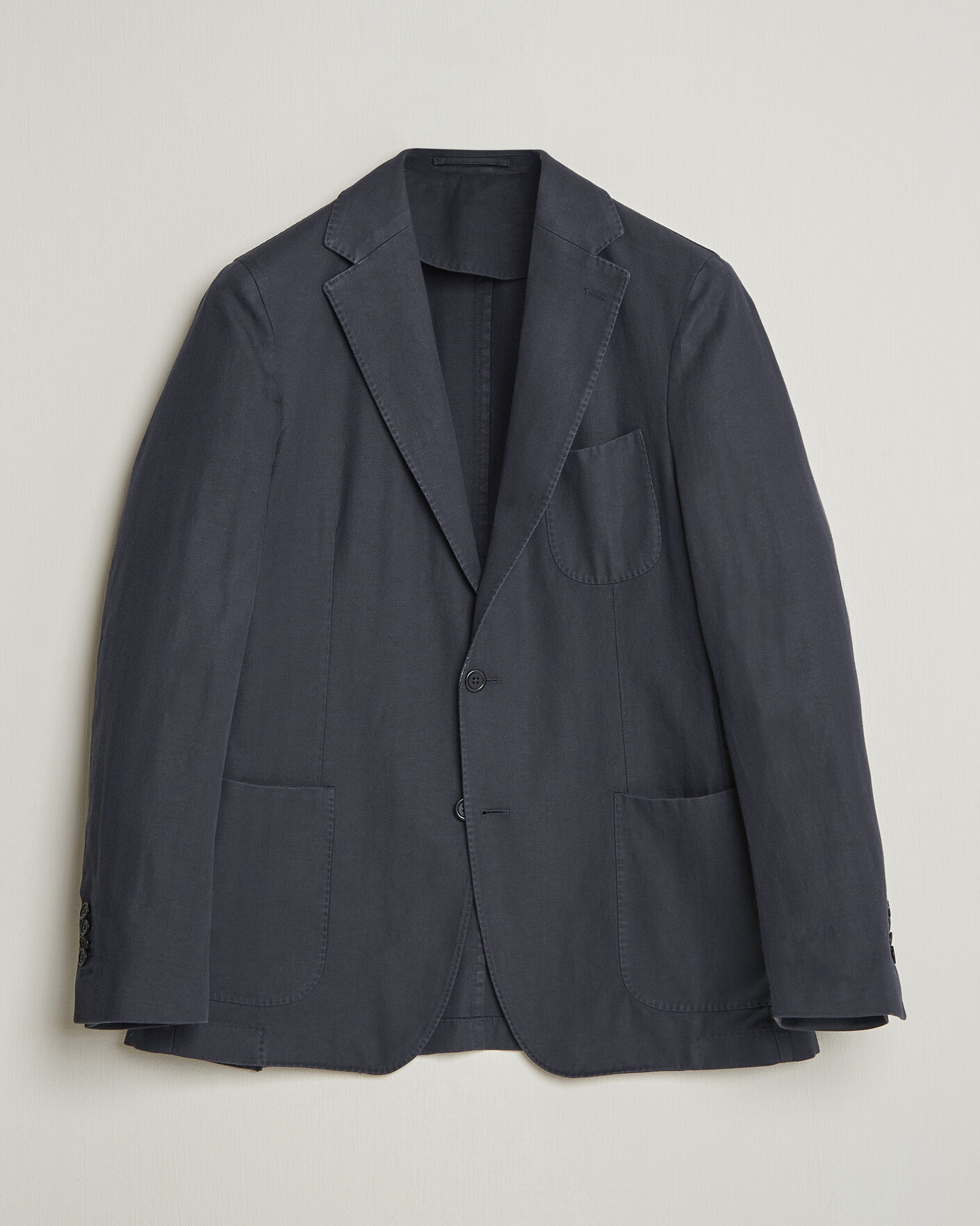 Herren | Sakkos | Morris | Washed Cotton Herringbone Blazer Navy