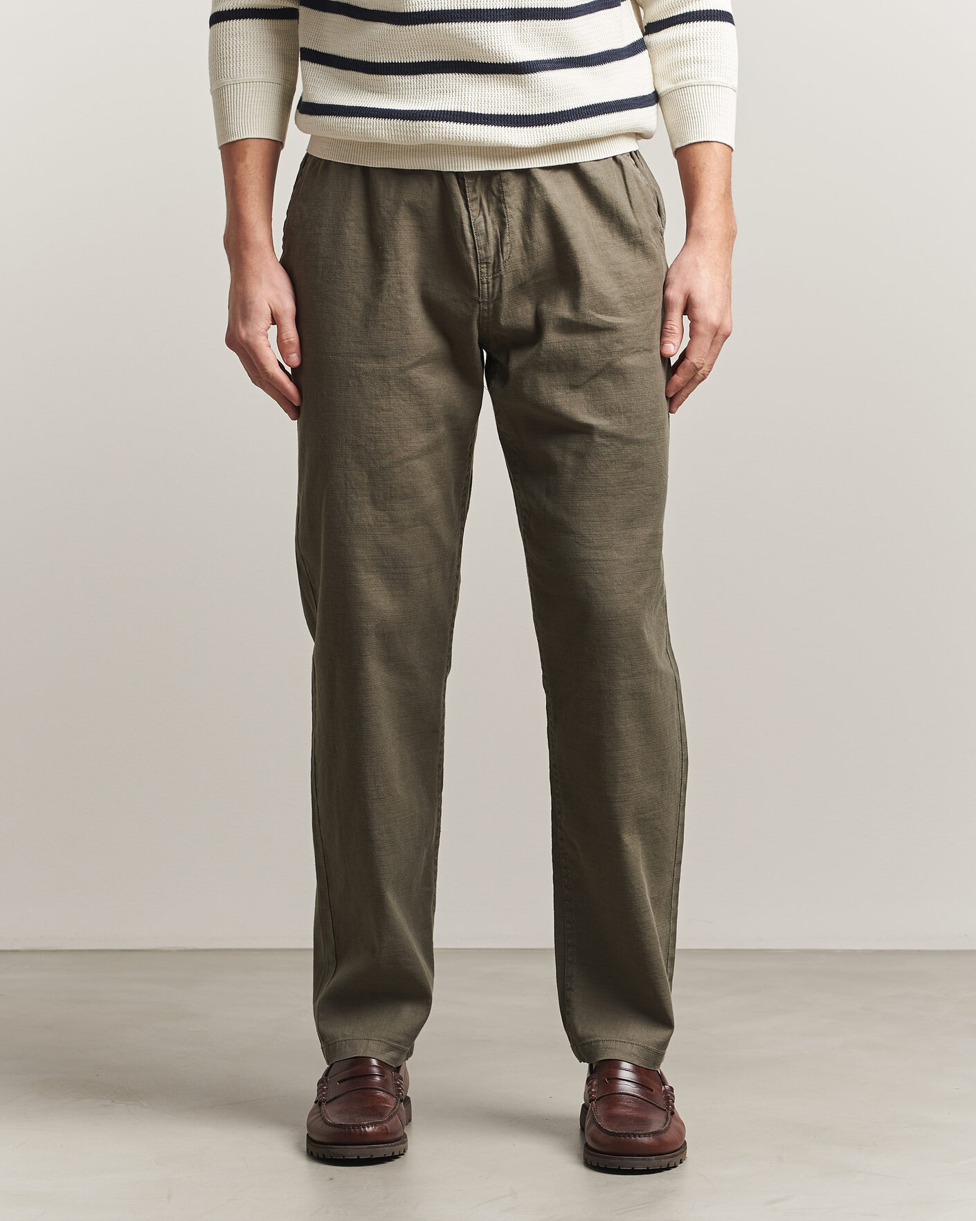 Herren | Hosen | Morris | Fenix Linen Trousers Olive