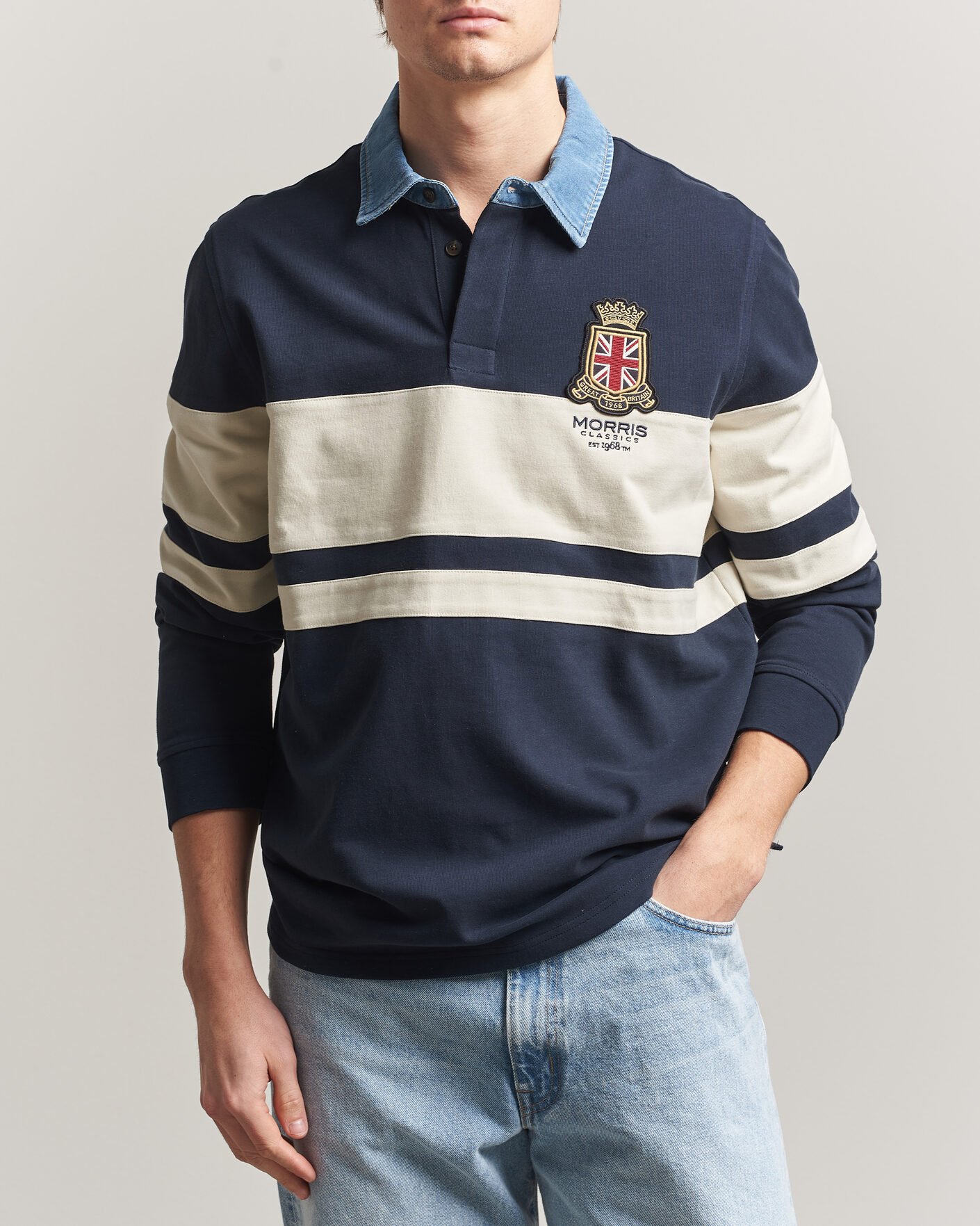 Herren | Pullover | Morris | Weston Rugger Blue/White